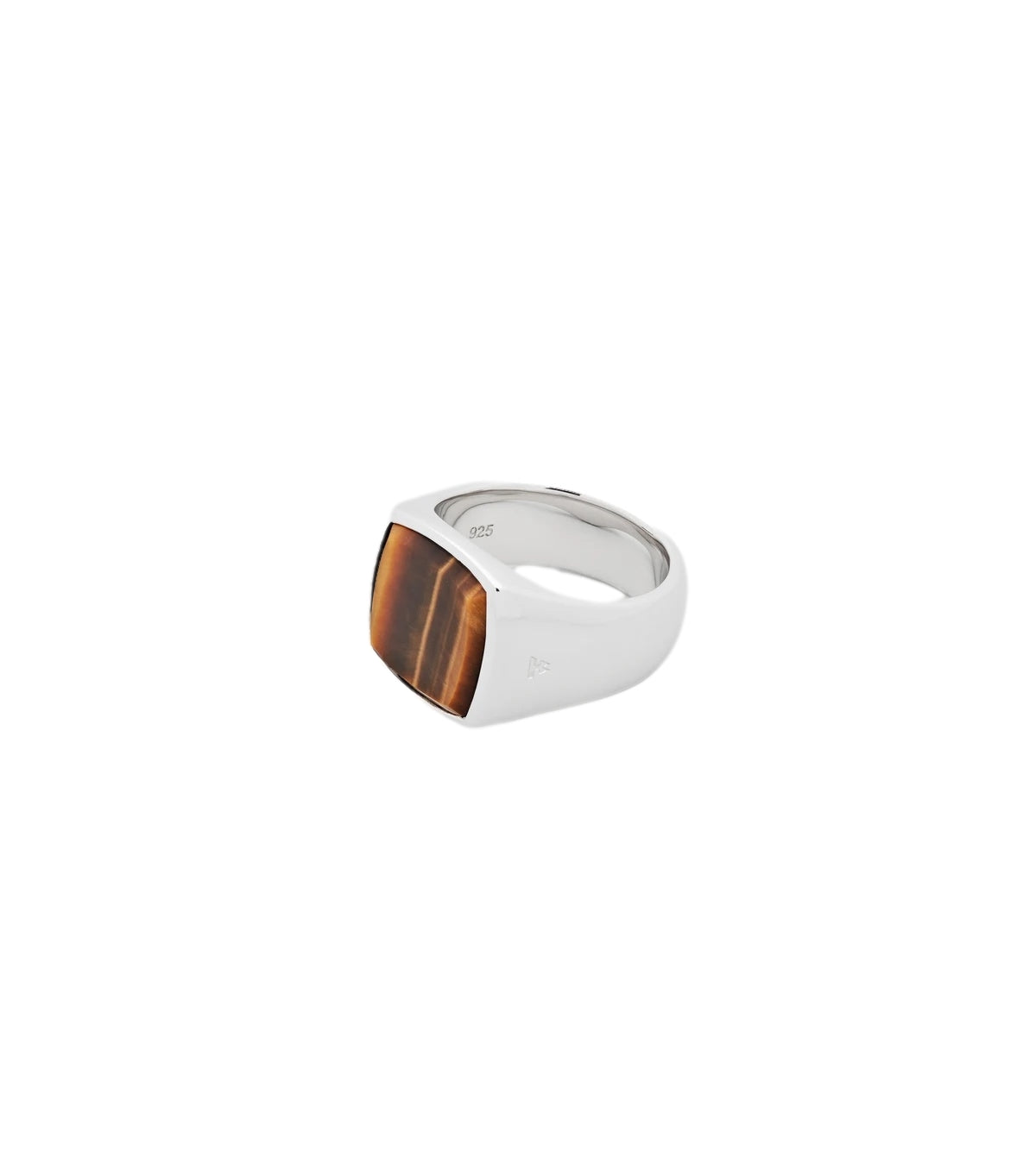 Tom Wood Cushion Tiger Eye Ring Sølv - modostore.no