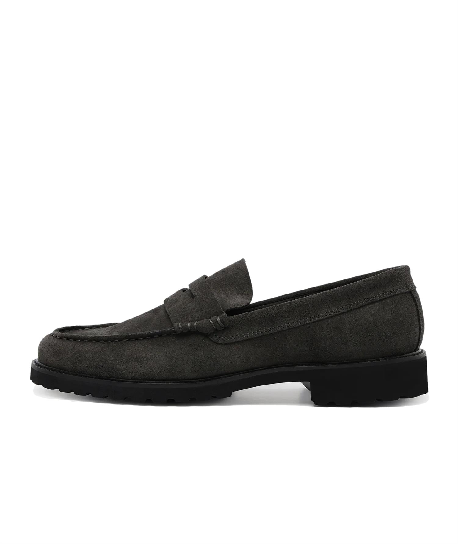 Garment Project Penny Loafer Suede Sko Mørkegrå - modostore.no