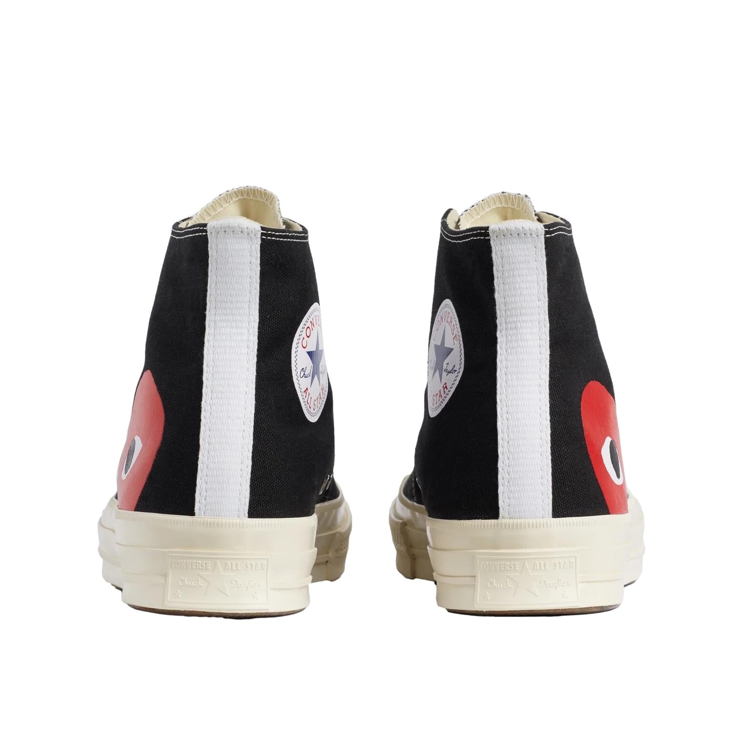 Comme des Garcons Play x Converse CDG BIG HEART HI TOP Black Sko Sort - modostore.no