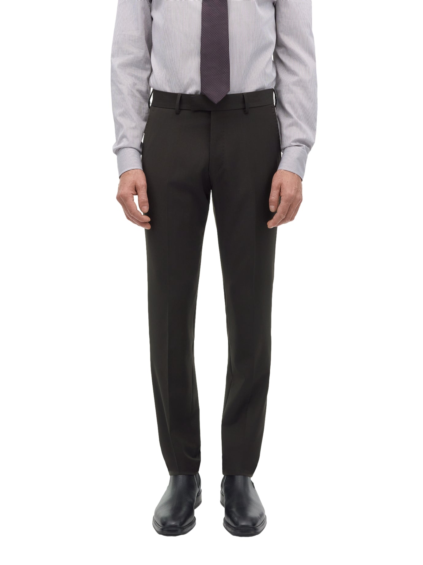 Tiger of Sweden Tenuta RWS Slim-Fit Wool Trousers Dressbukse Mørkebrun