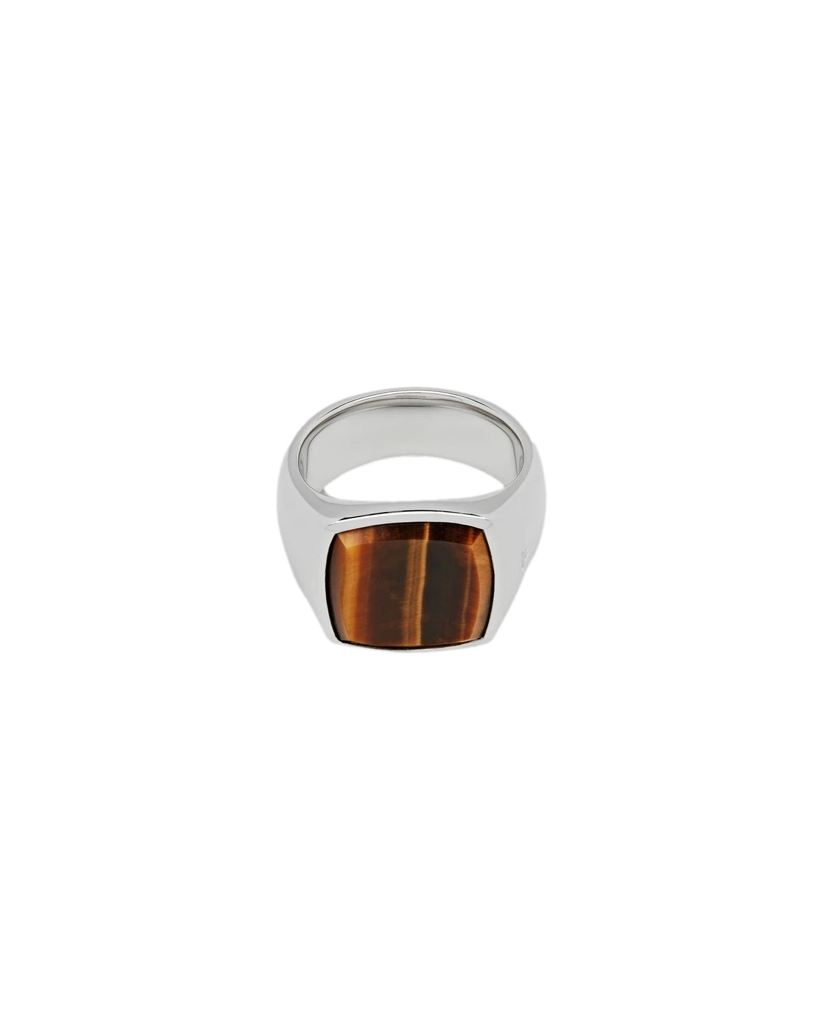 Tom Wood Cushion Tiger Eye Ring Sølv - modostore.no