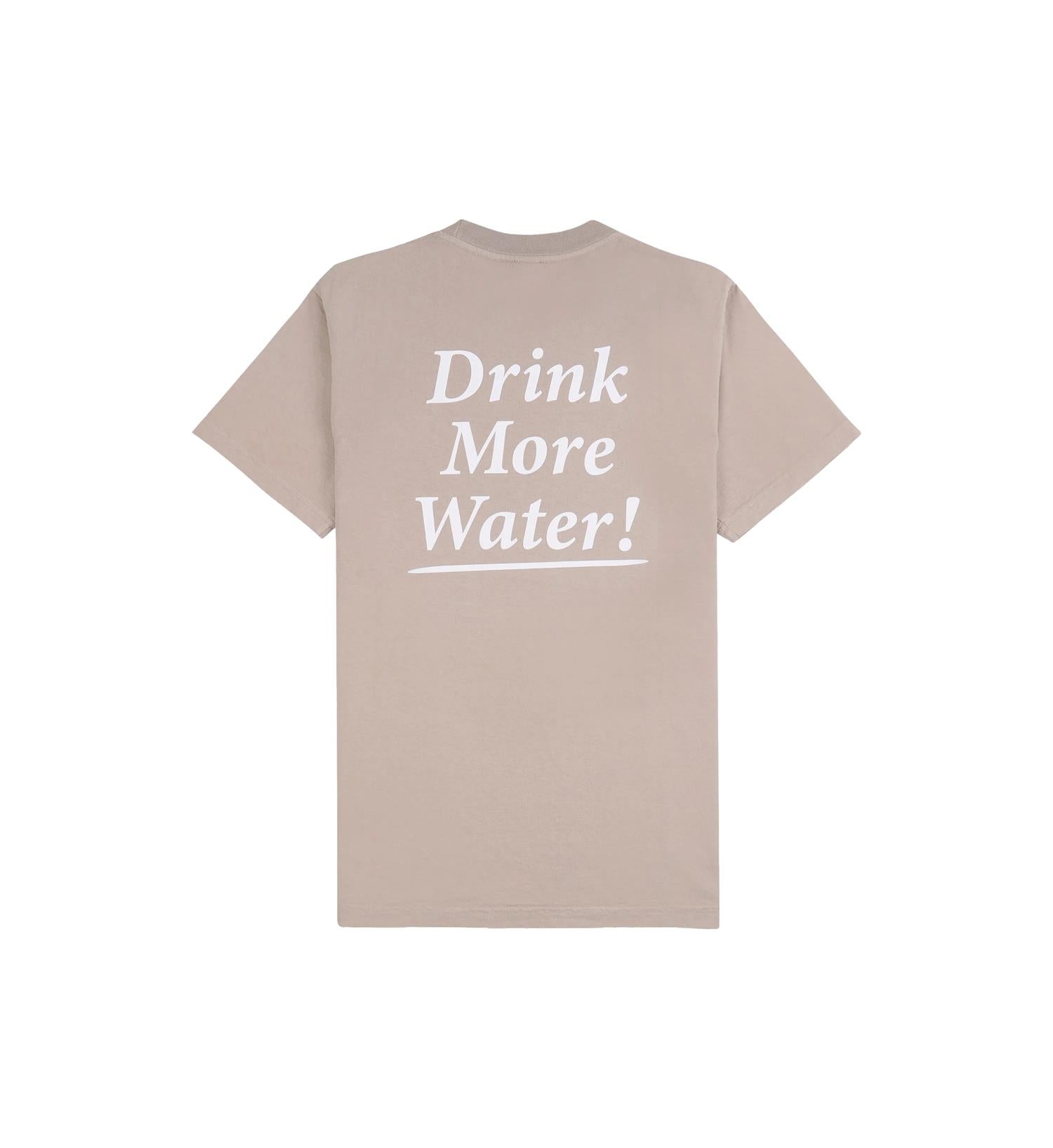 Sporty & Rich Drink More Water T-shirt T-shirt Lysebrun - modostore.no