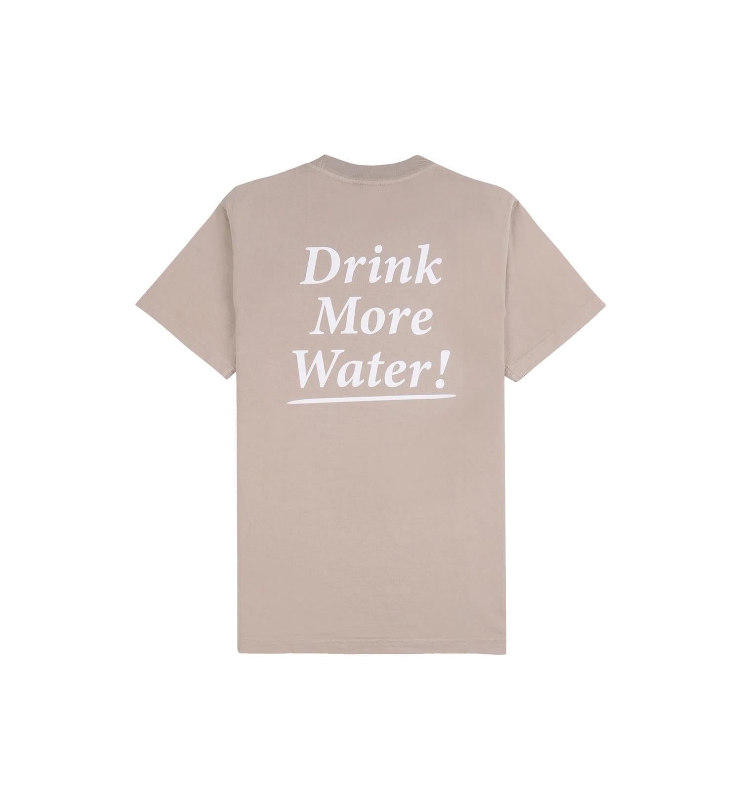 Sporty & Rich Drink More Water T-shirt T-shirt Lysebrun