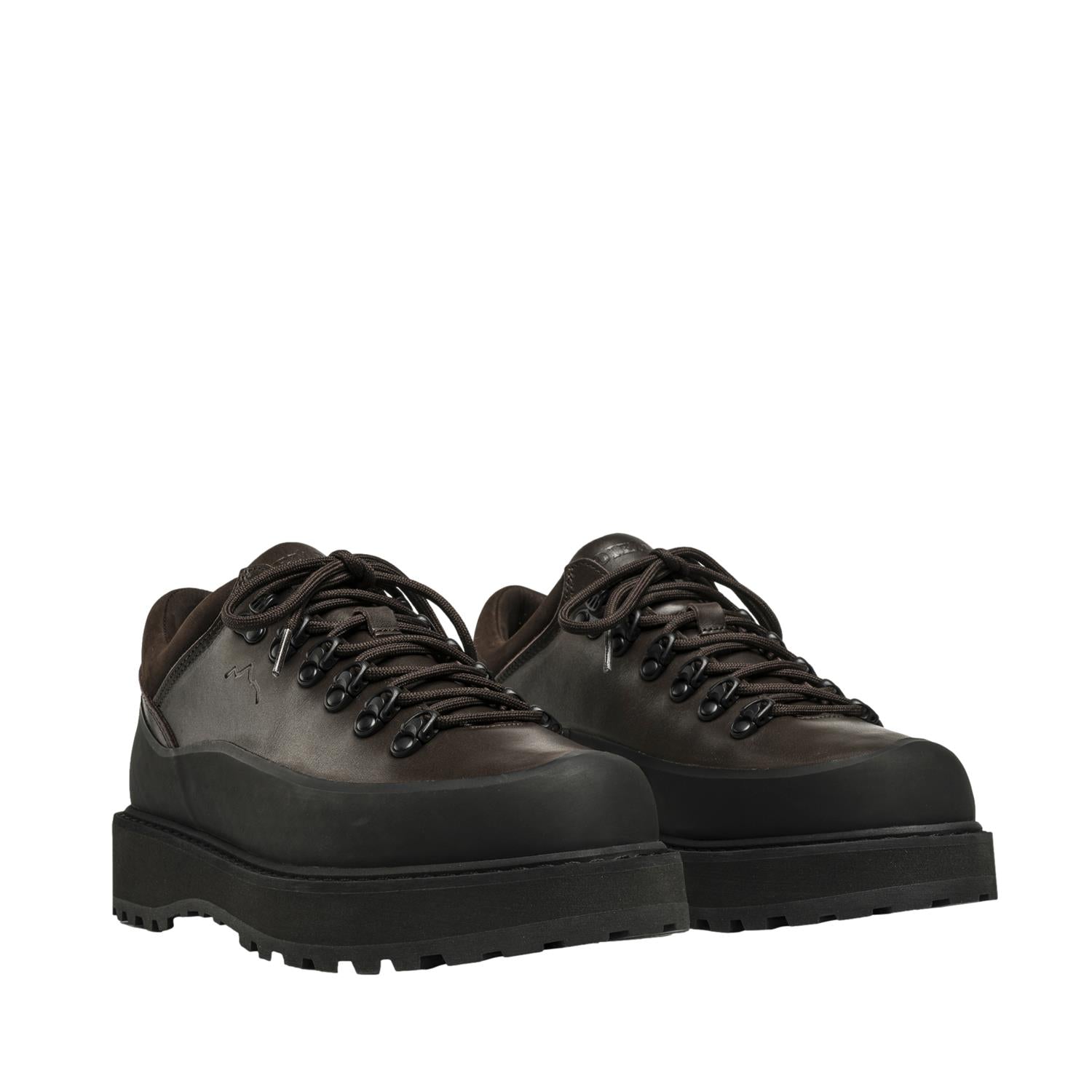 Diemme Cornaro Due Gomma Mogano Leather Sko Mørkebrun