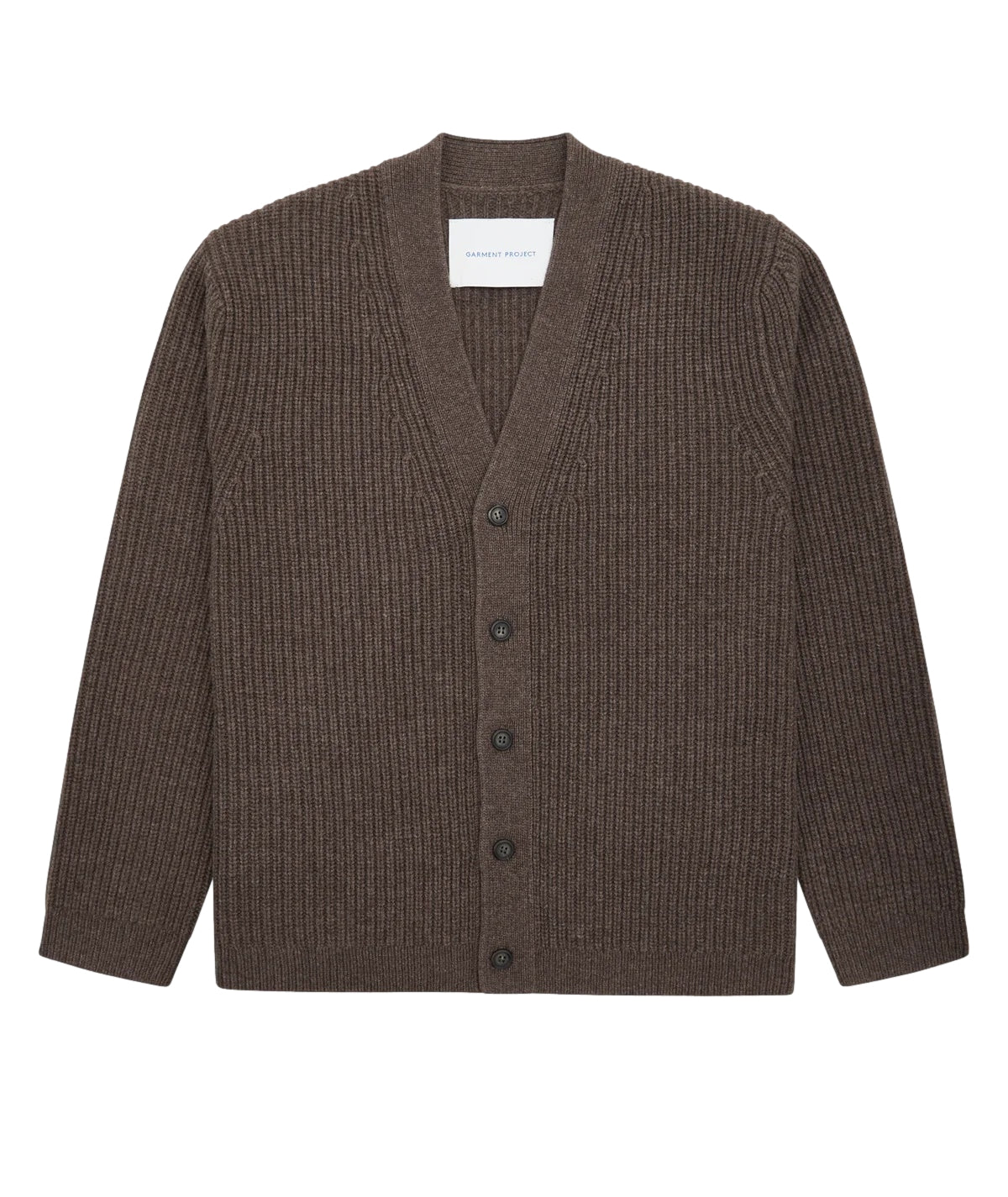 Garment Project Wool Knit Cardigan Cardigan Brun - modostore.no