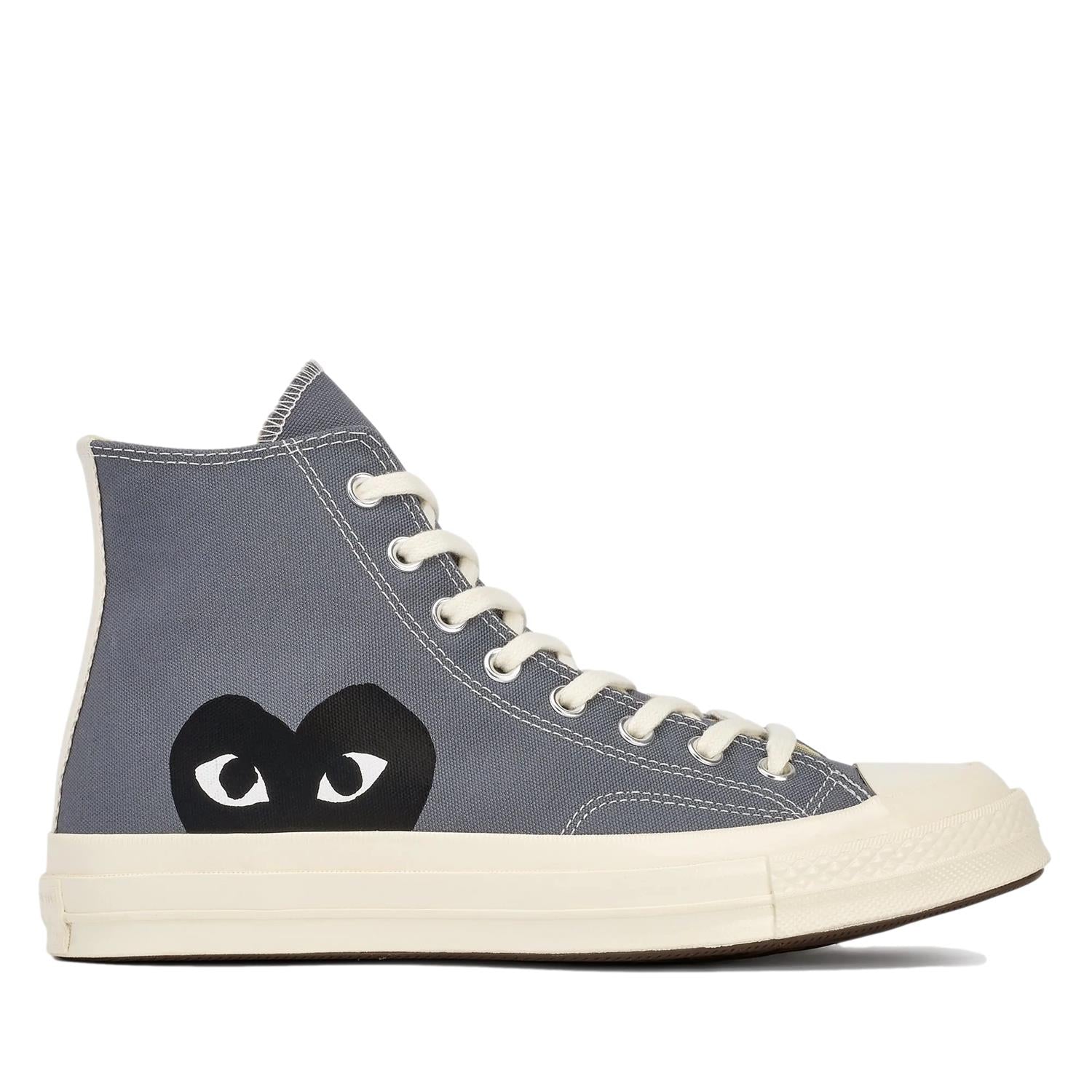 Comme des Garcons Play x Converse CDG BIG HEART HI TOP Grey Sko Grå - modostore.no