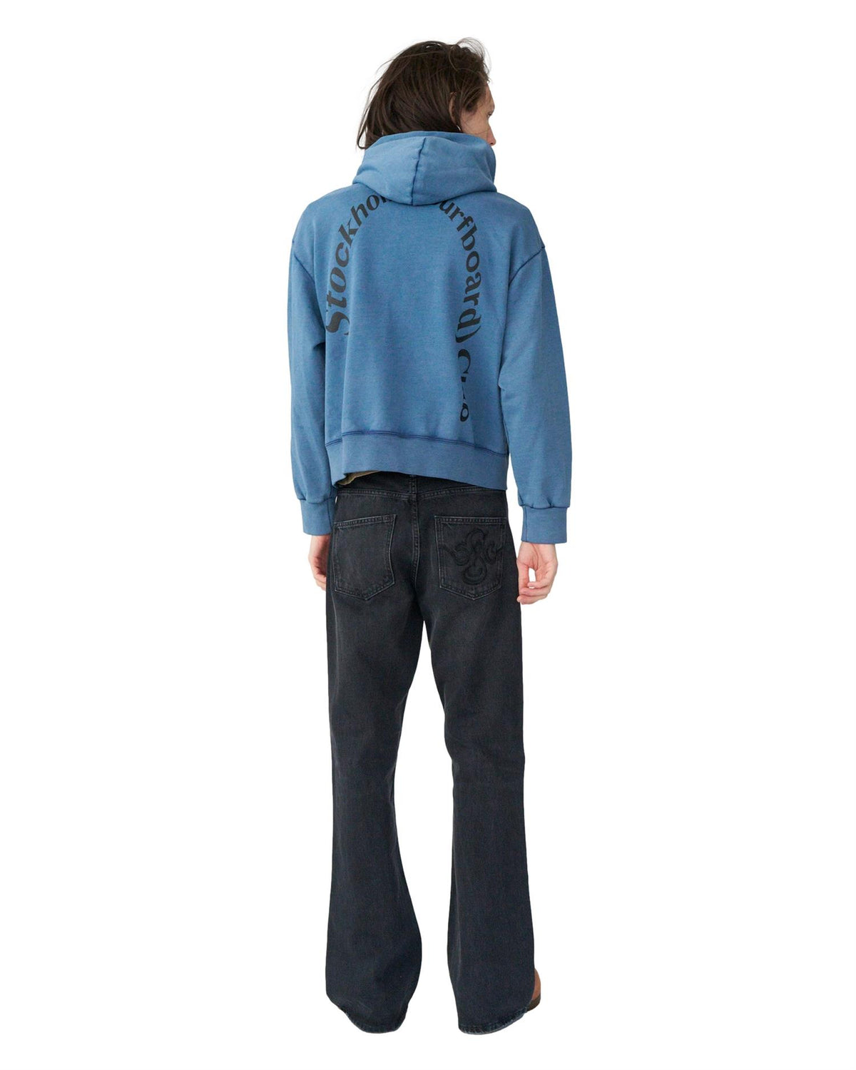 Stockholm Surfboard Club Dream Zip Back Logo Hettegenser Blå