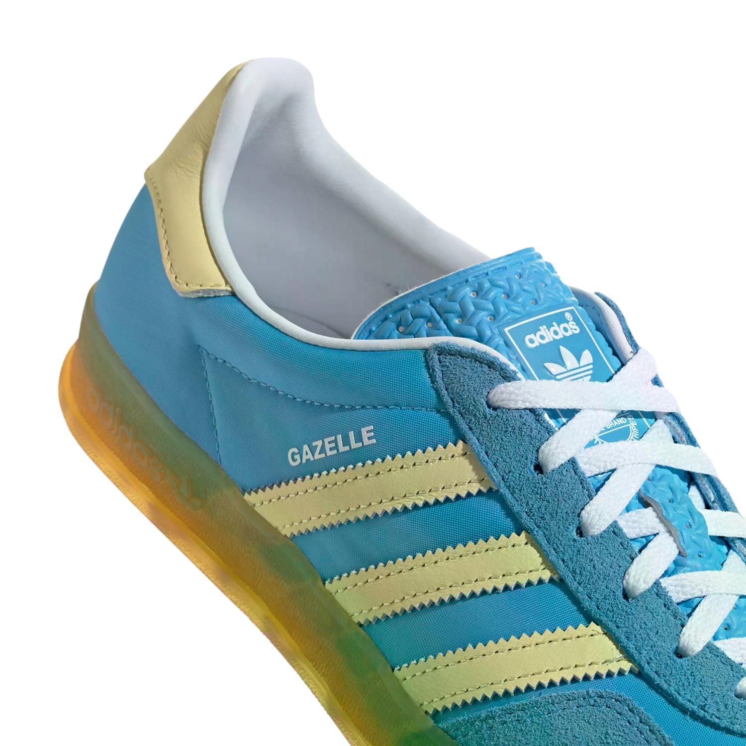 Adidas Gazelle Indoor W Sko Blå Og Gul - modostore.no