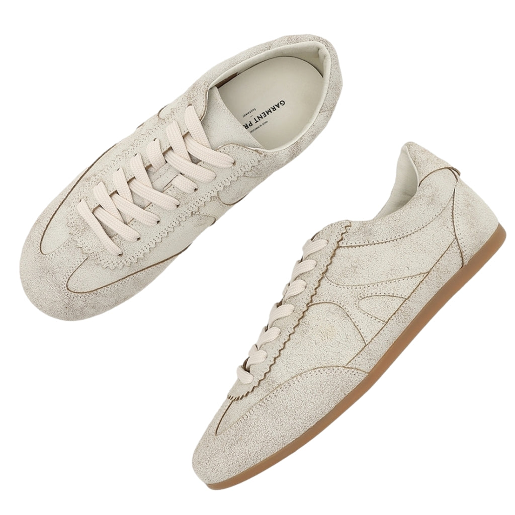 Garment Project Bea - Off-White Cracked Leather Sko Off-White