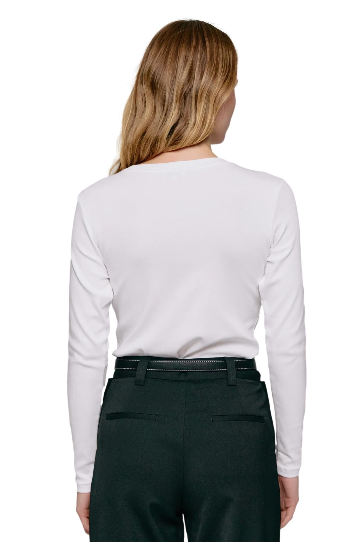 Julie Josephine Andrea Longsleeve Genser Hvit - modostore.no