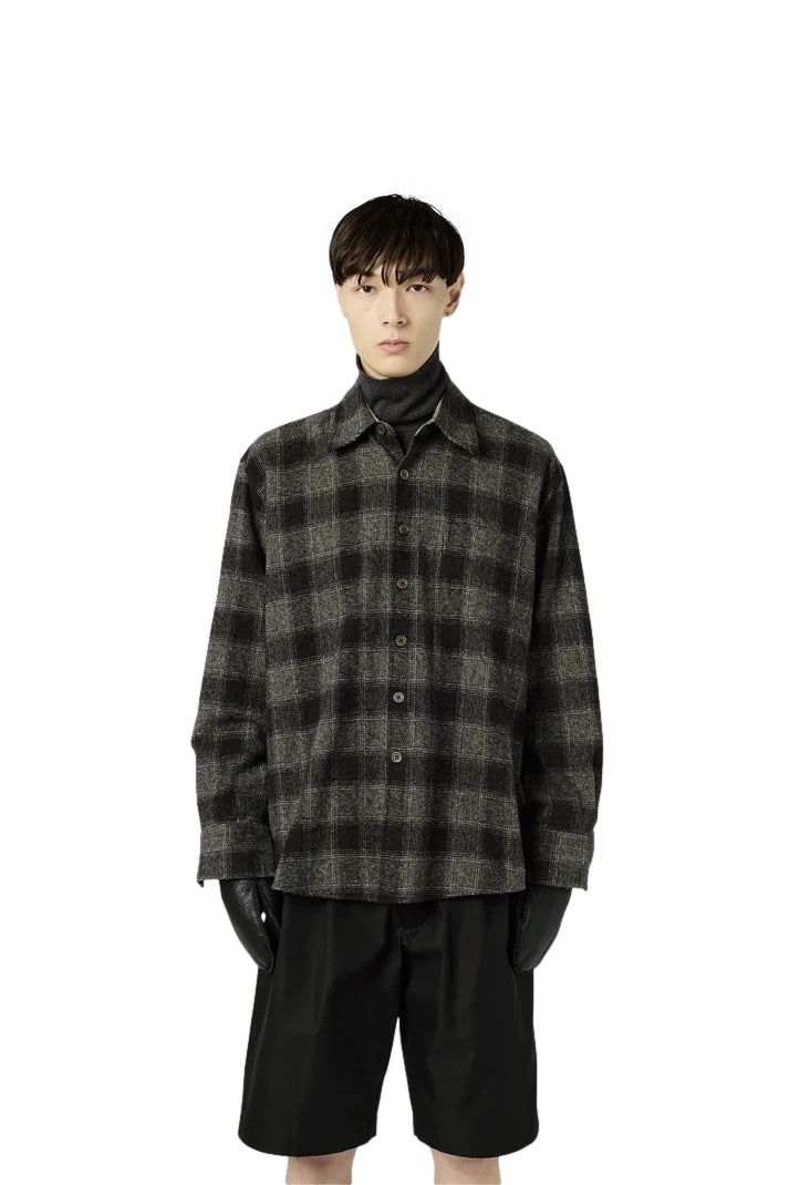 Our Legacy Above Shirt Skjorte Sort Og Beige - modostore.no