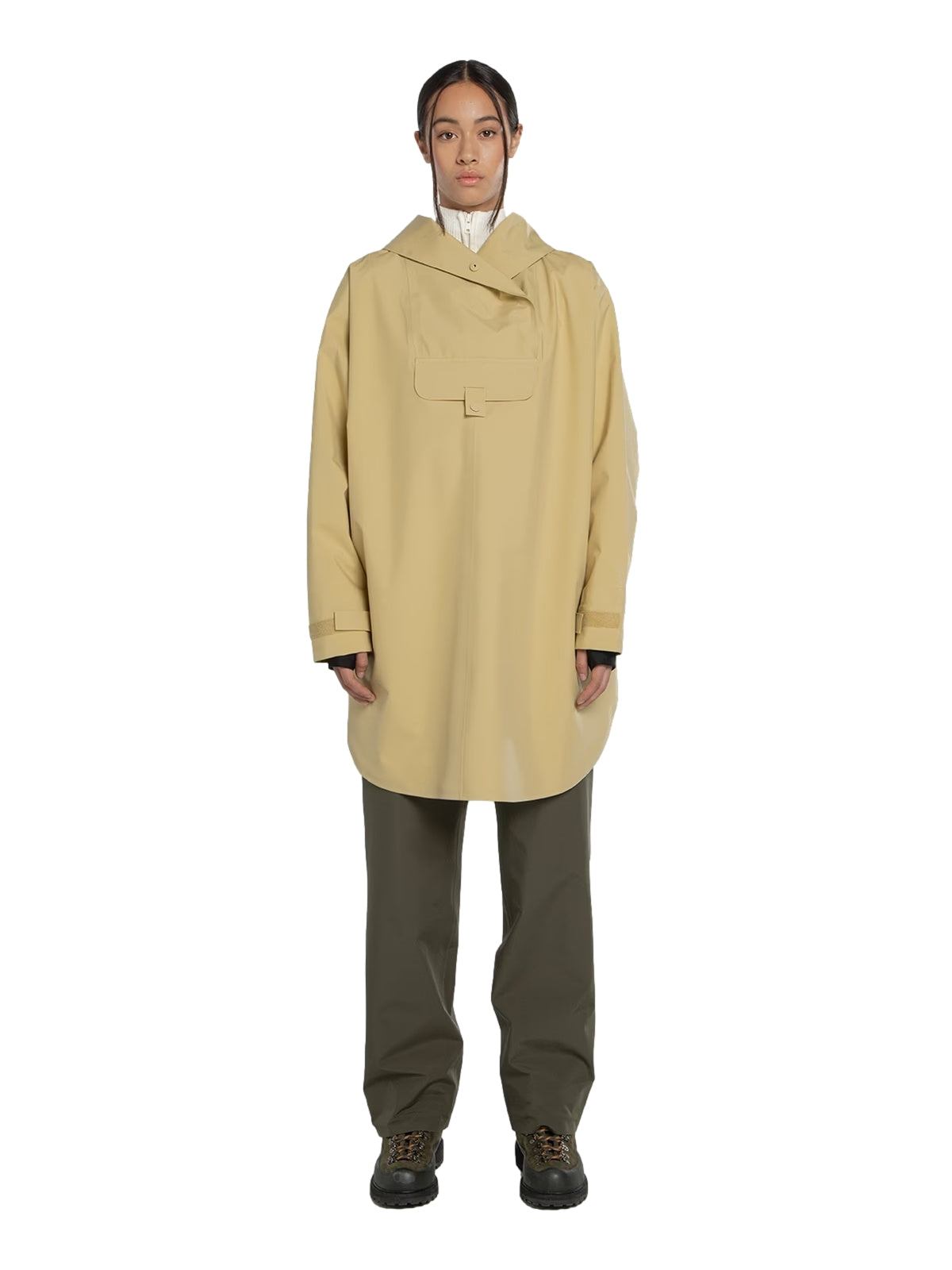 Blæst Bergen Poncho Hemp Jakke Sennepsgul - modostore.no