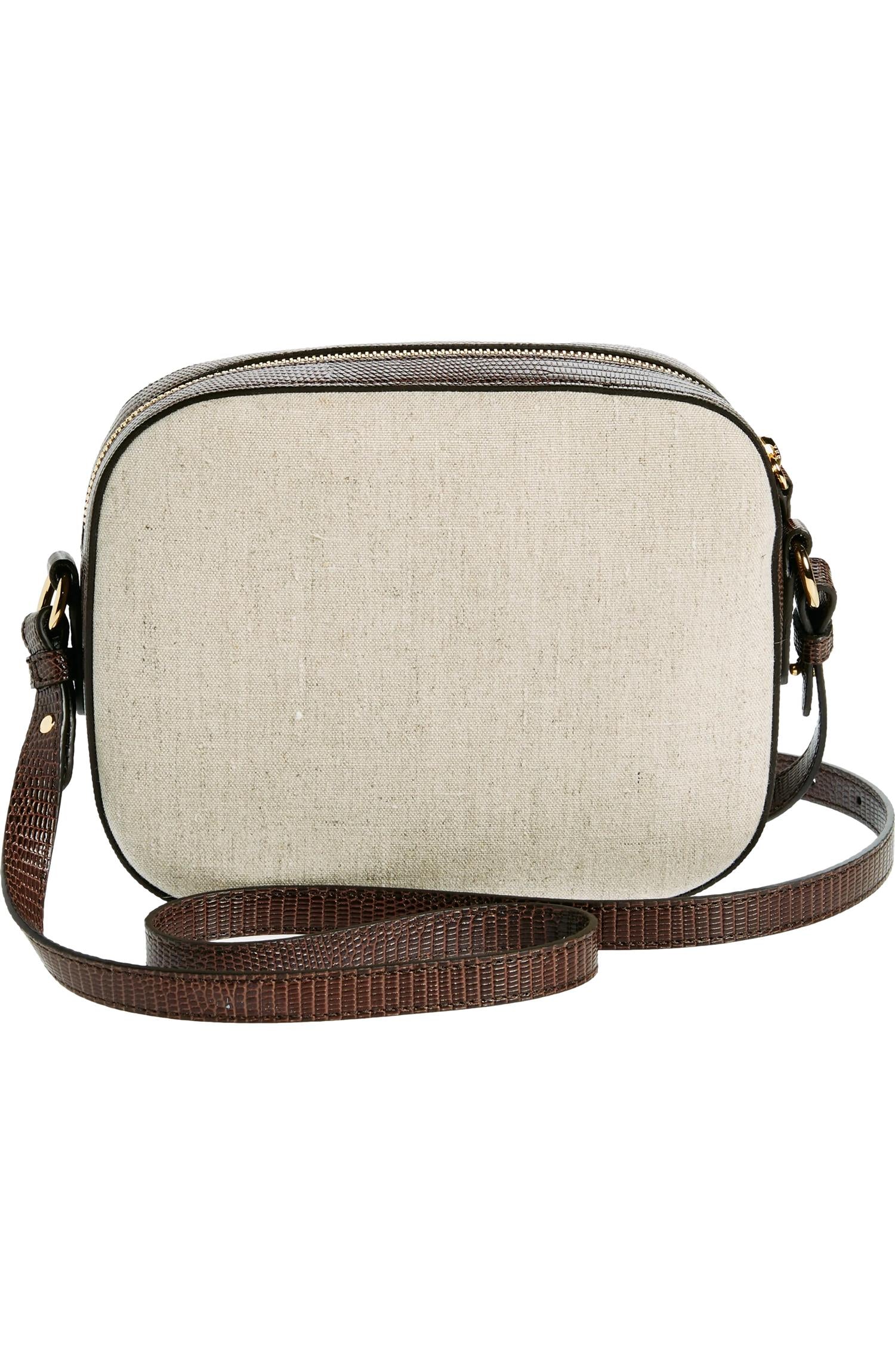 Stella McCartney Camera Bag Canvas & Embossed Veske Brun/Beige - modostore.no