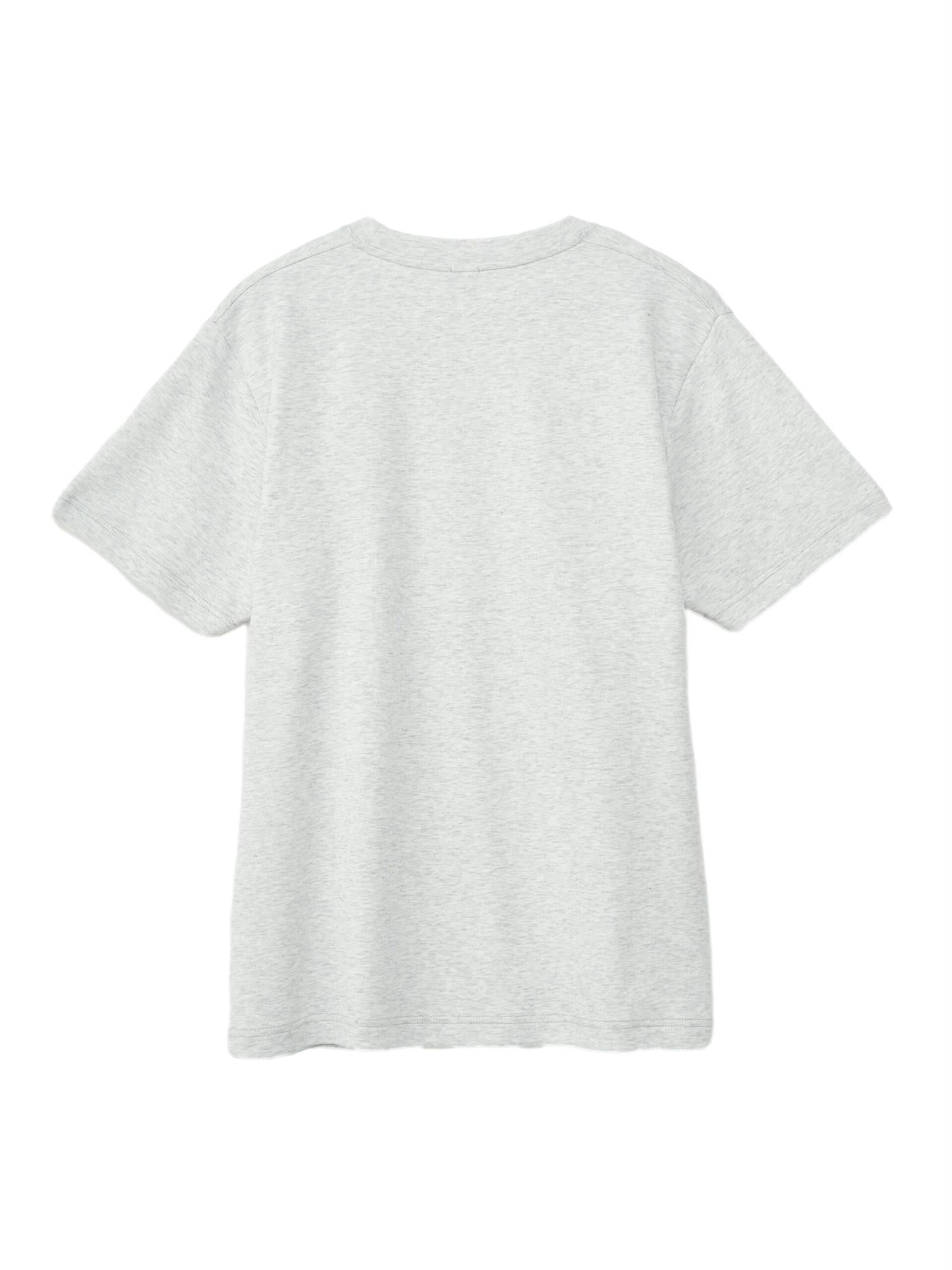 Julie Josephine Roundneck Cotton Jersey Tee T-shirt Lysegrå - modostore.no