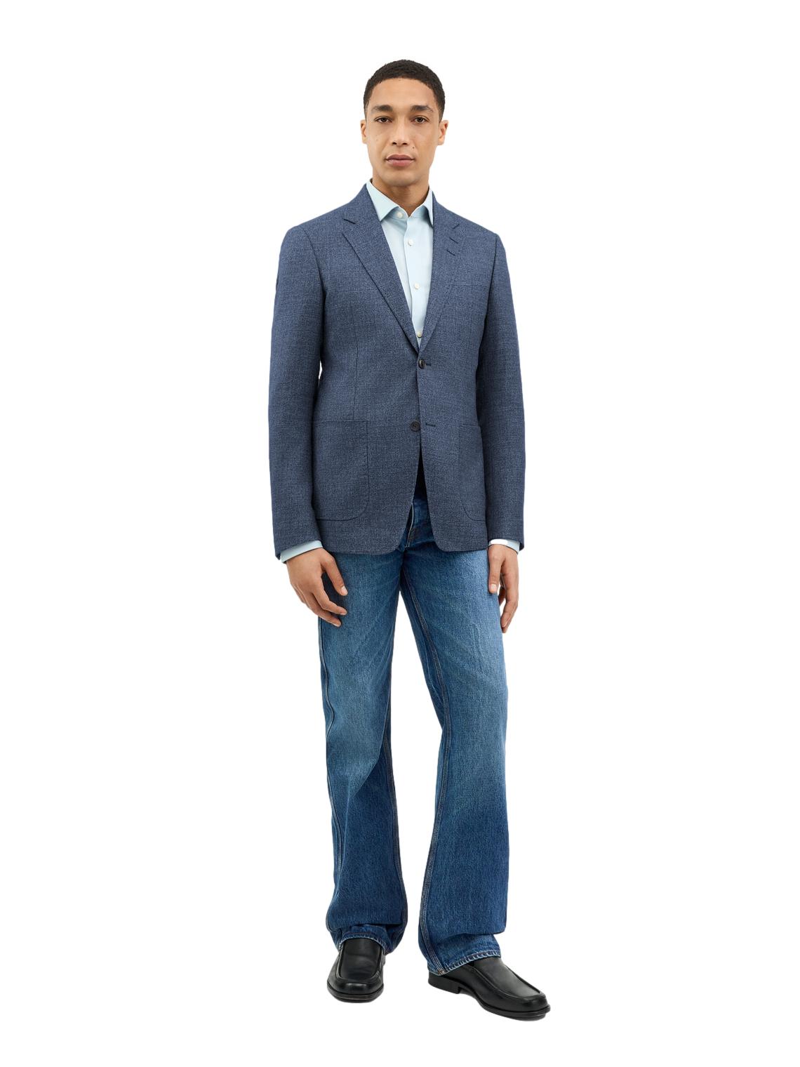 Tiger of Sweden Justin HL Wool/Linen Blazer Dusty Blue Dressjakke Blå