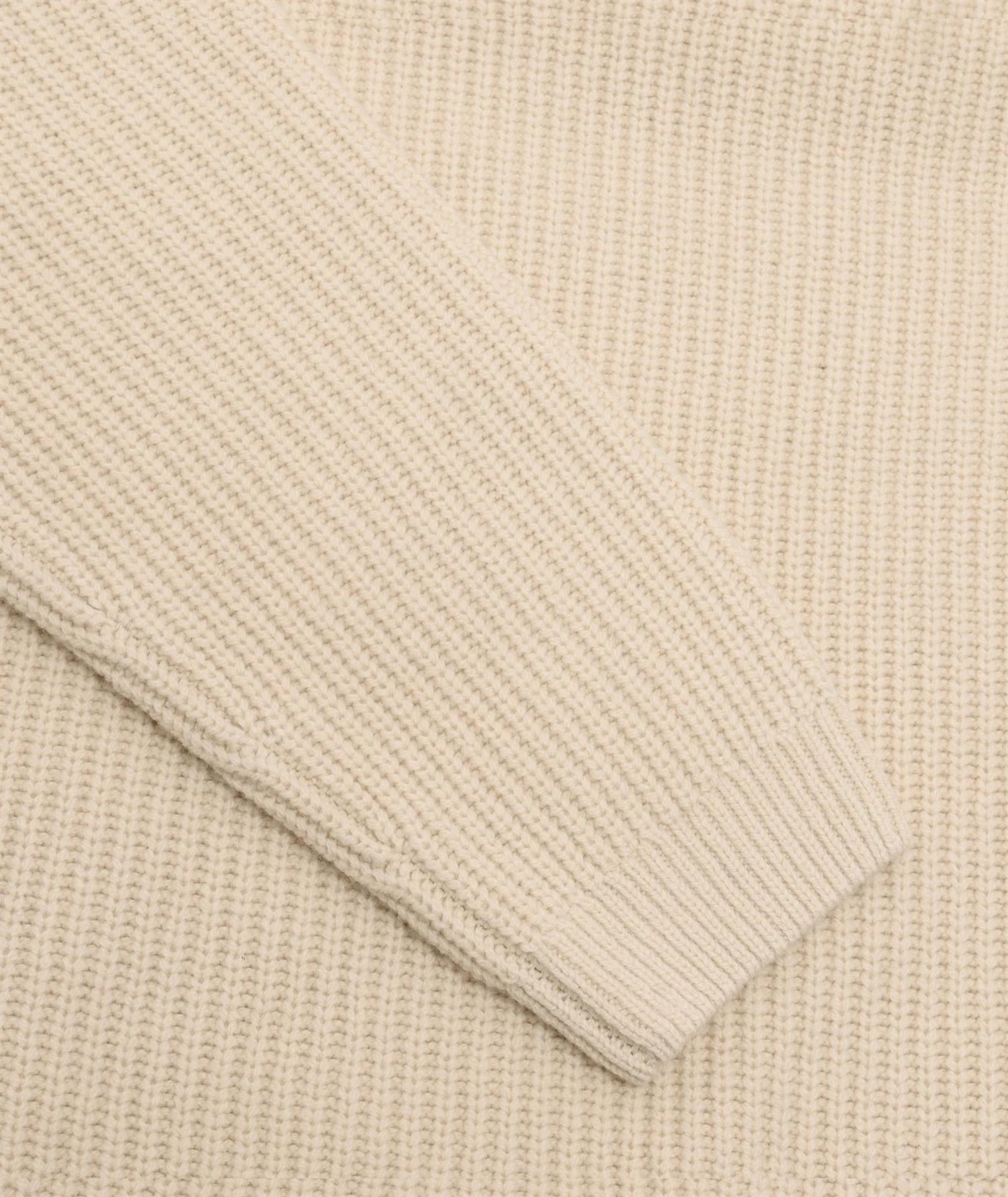 Garment Project Boxy Wool Knit Bone Genser Beige - modostore.no