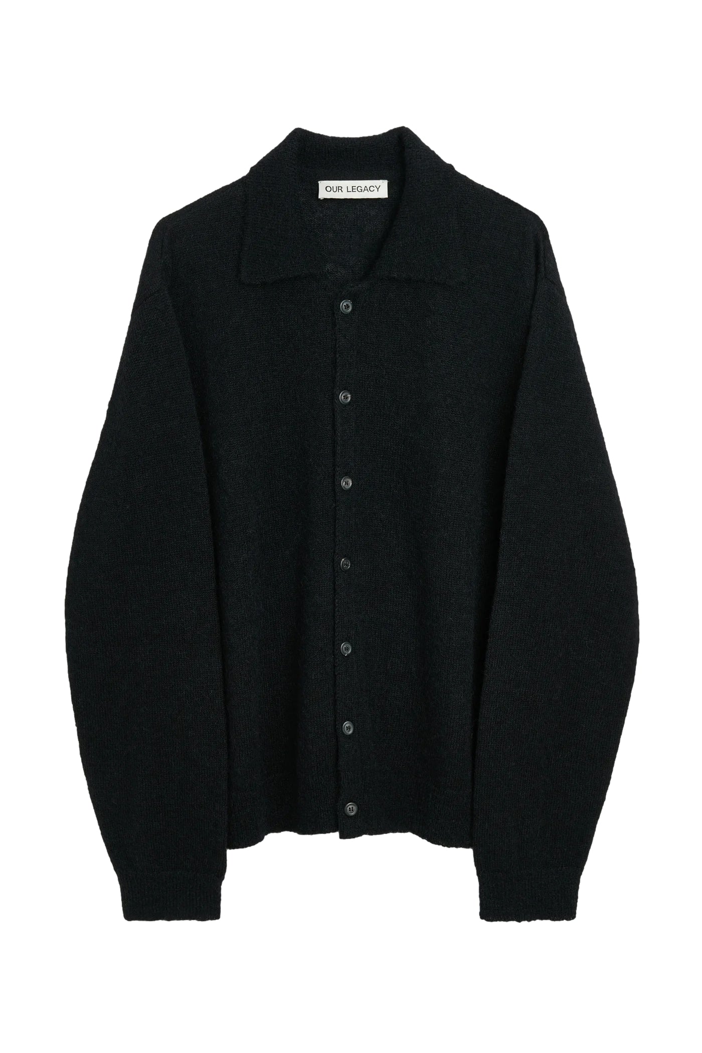 Our Legacy Evening Polo Cardigan Sort - modostore.no