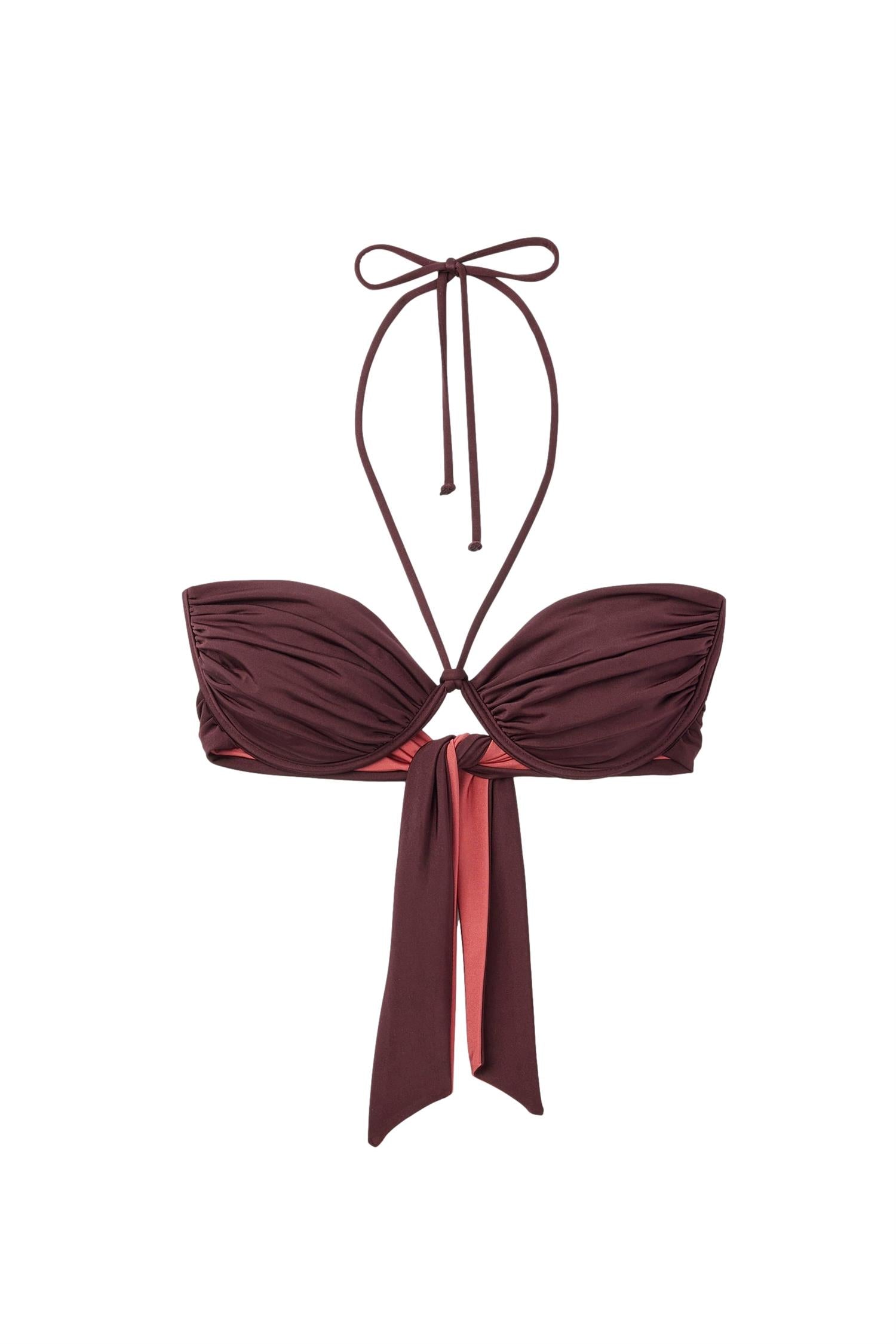 Seaquelle Billow Bikini Top Badetøy Burgunder