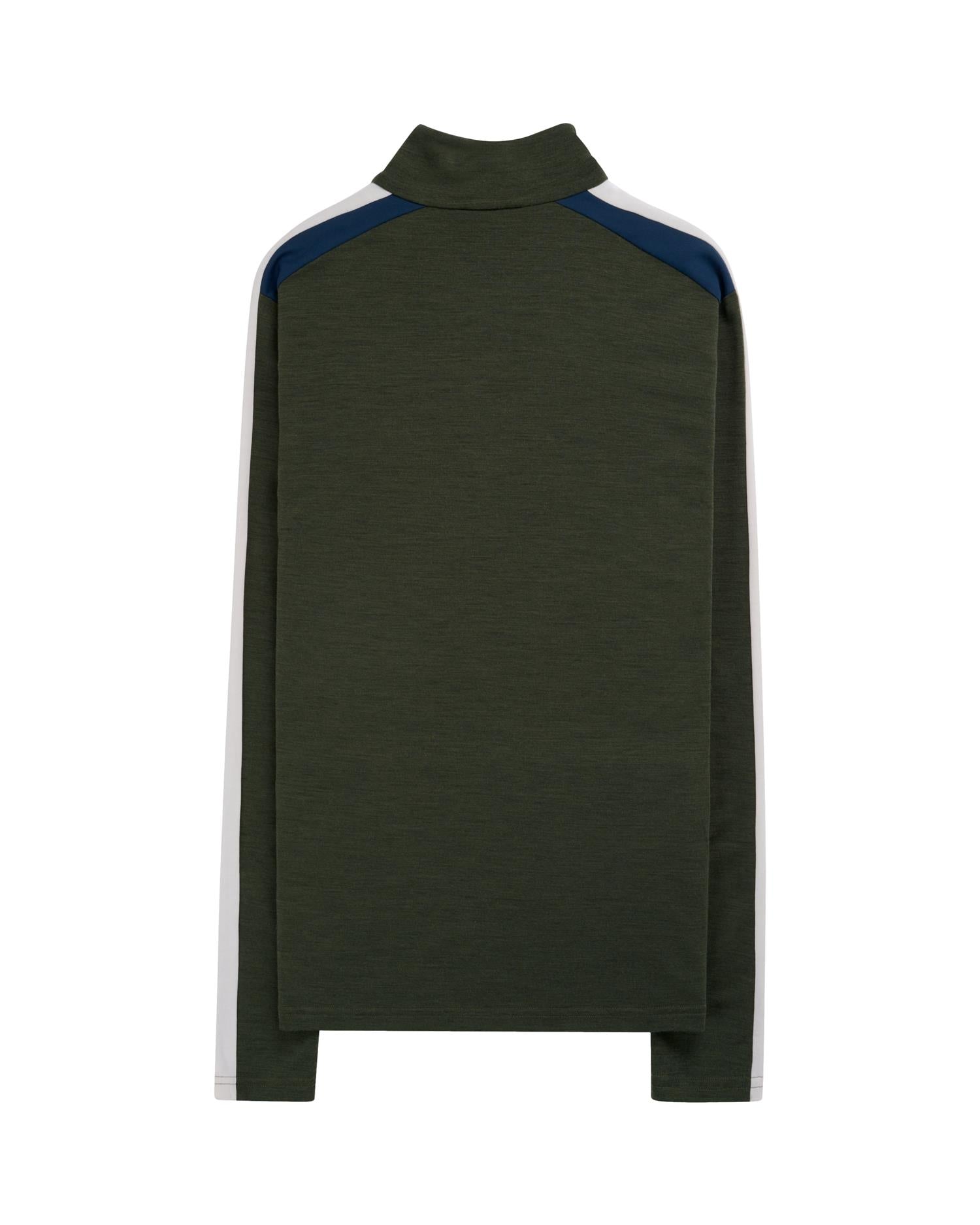 Amundsen 5Mila Half Zip Mens Stripe Genser Oliven