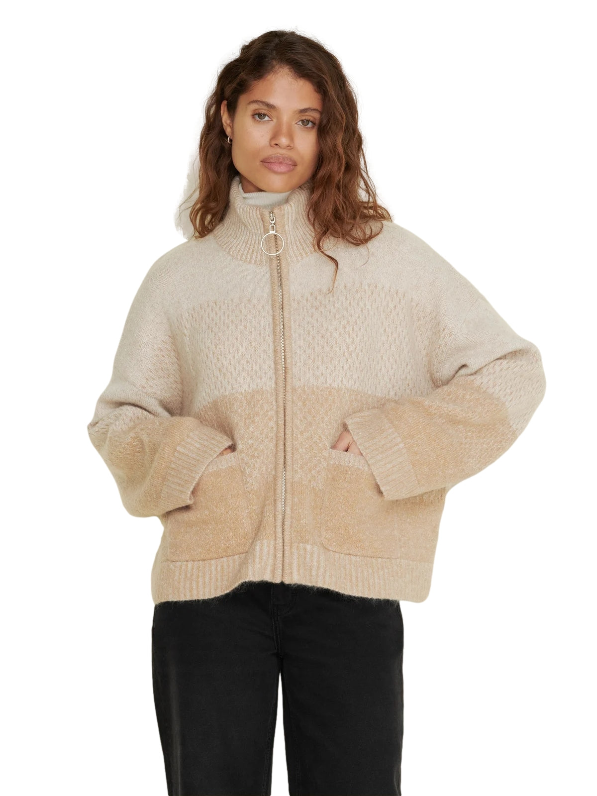 Holzweiler Tine Knit Cardigan Cardigan Beige Mønster - modostore.no