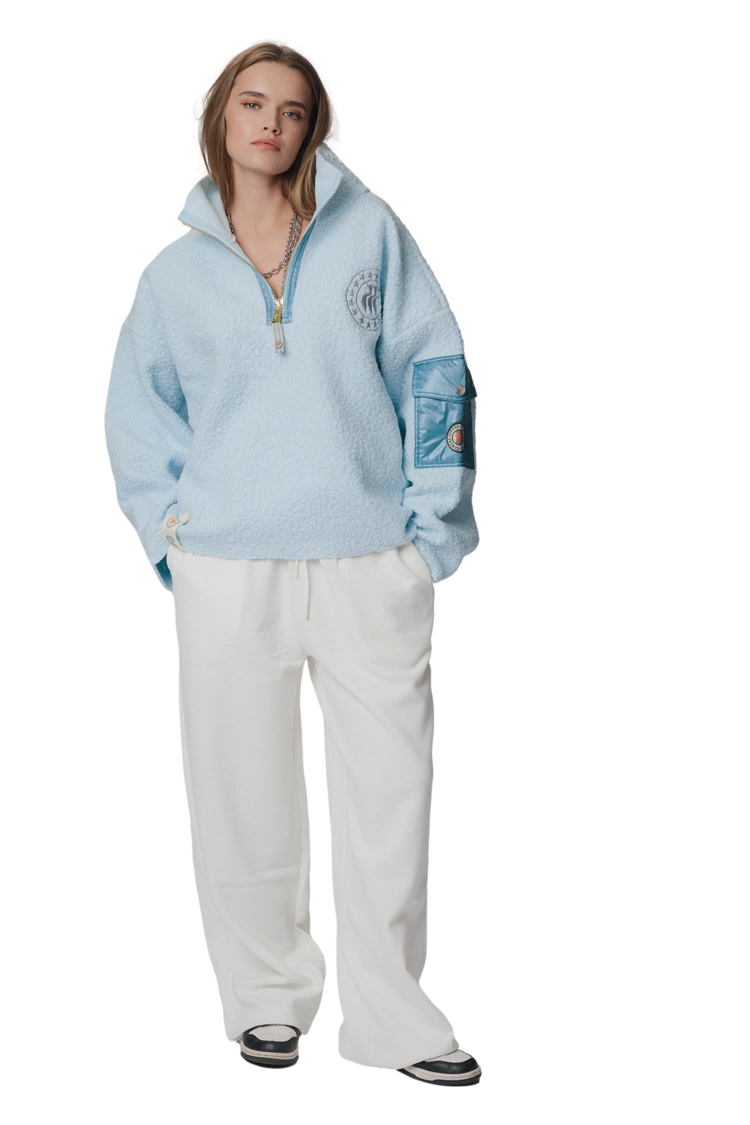 CAYA Nini Half Zip Light Blue Genser Lyseblå