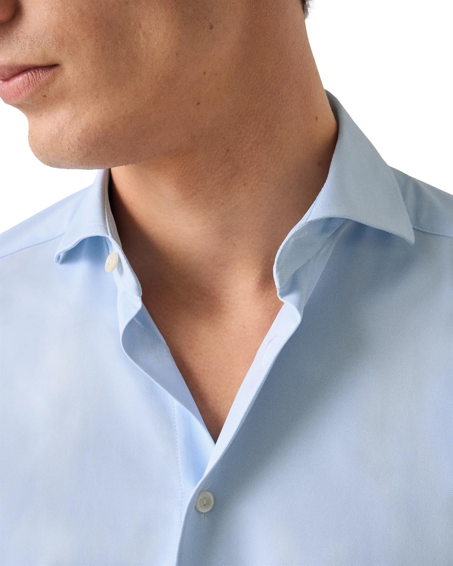 Eton Light Blue Four-Way Stretch Shirt Skjorte Lyseblå - modostore.no