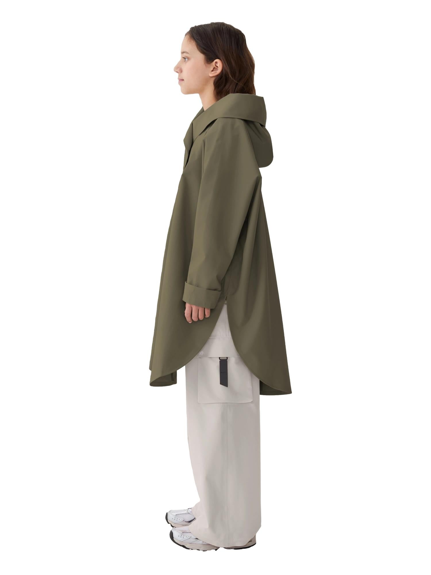 Blæst Bergen Mini Poncho Grape Leaf Jakke Oliven - modostore.no