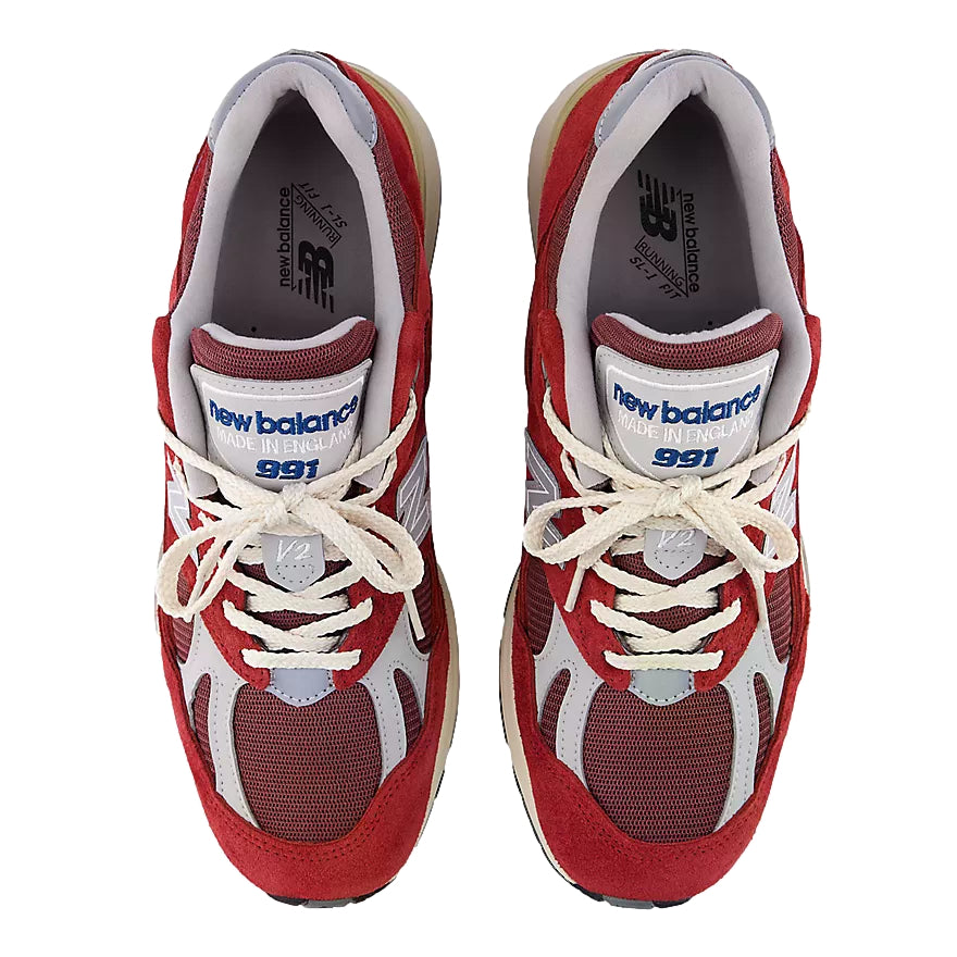 New Balance Made In Uk 991v2 Vintage Sports Sko Rød