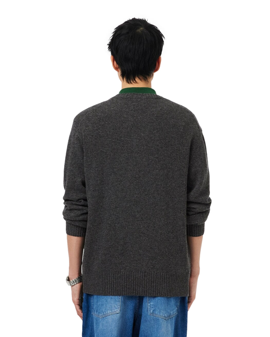 Lacoste Wool Crew Neck Sweater Genser Mørkegrå