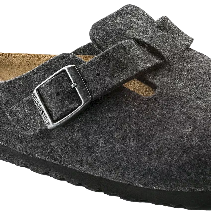 Birkenstock Boston Nova Felt Sko Mørkegrå - modostore.no