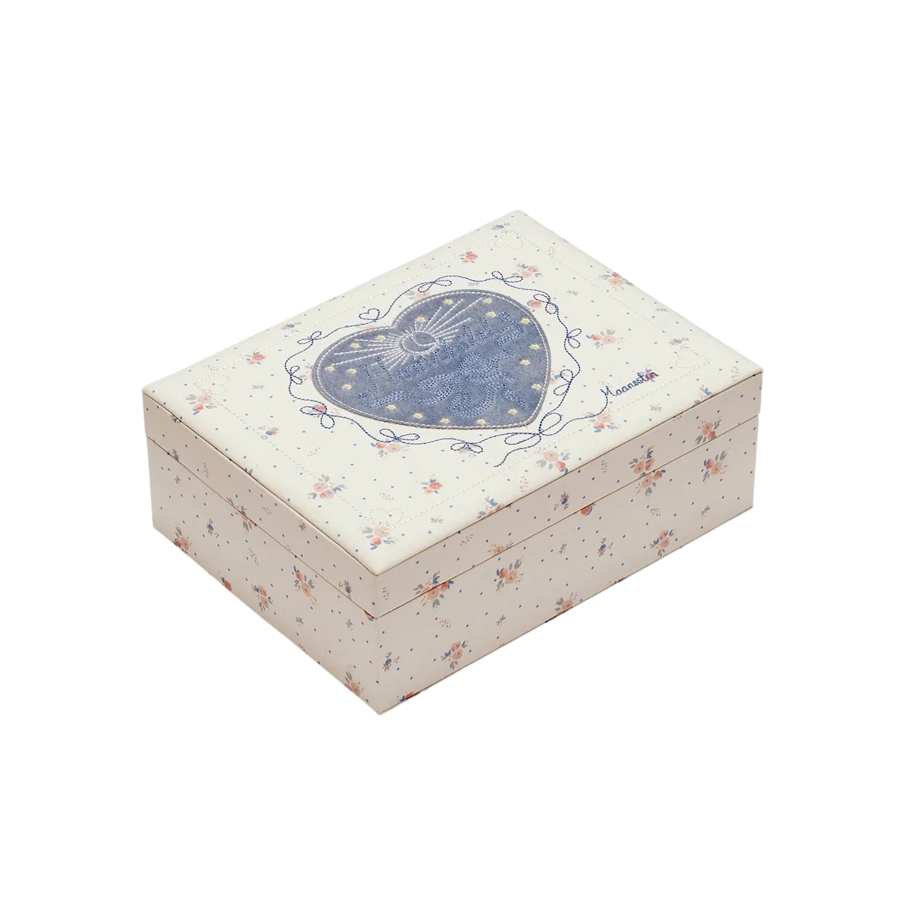 Maanesten Margaret Jewelry Box Smykkeskrin Beige Og Blå