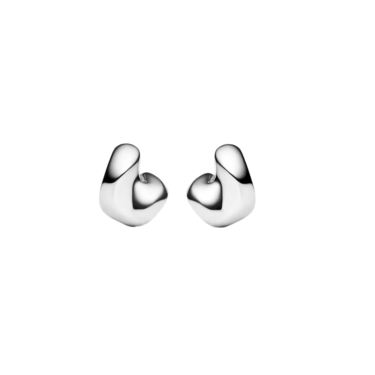 Maria Black Saddle Earrings Small Øredobber Sølv