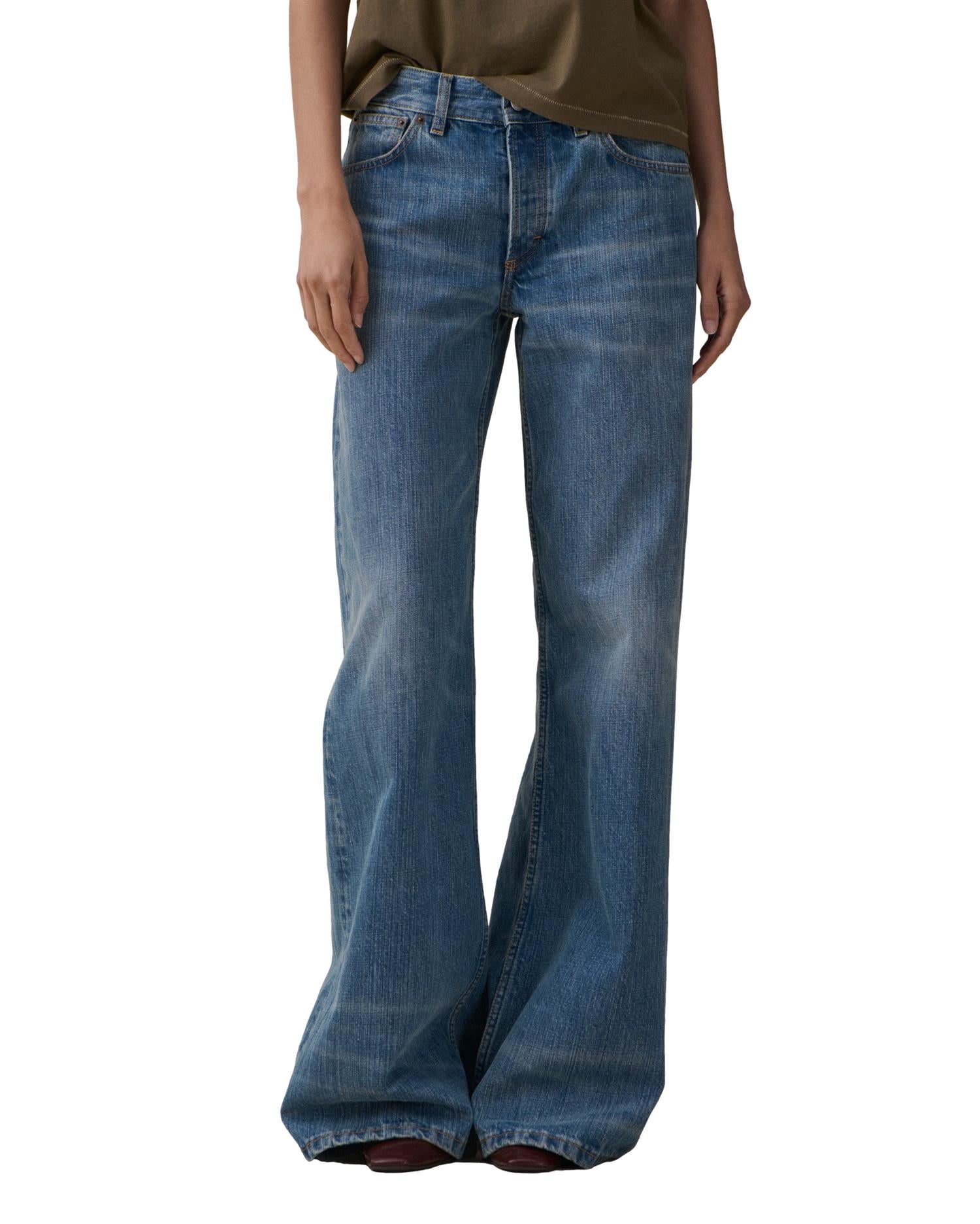 Jeanerica Kyoto Mid Blue Righe Jeans Blå