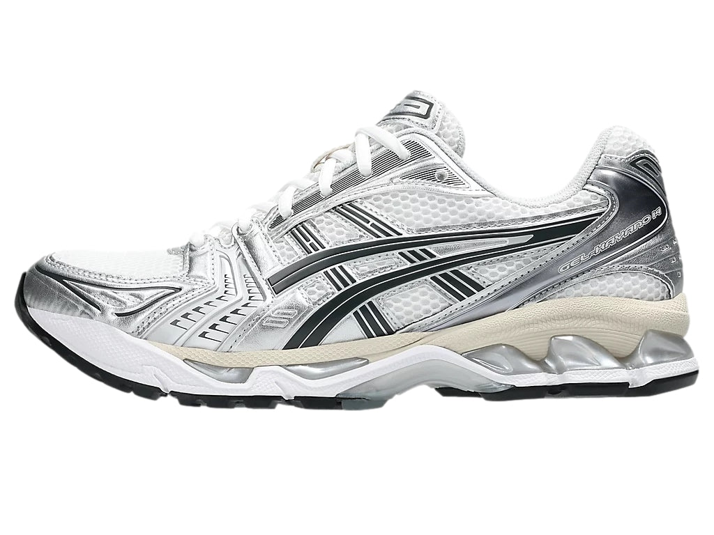 Asics GEL- KAYANO 14 White/Graphite Grey Sko Hvit Og Sølv