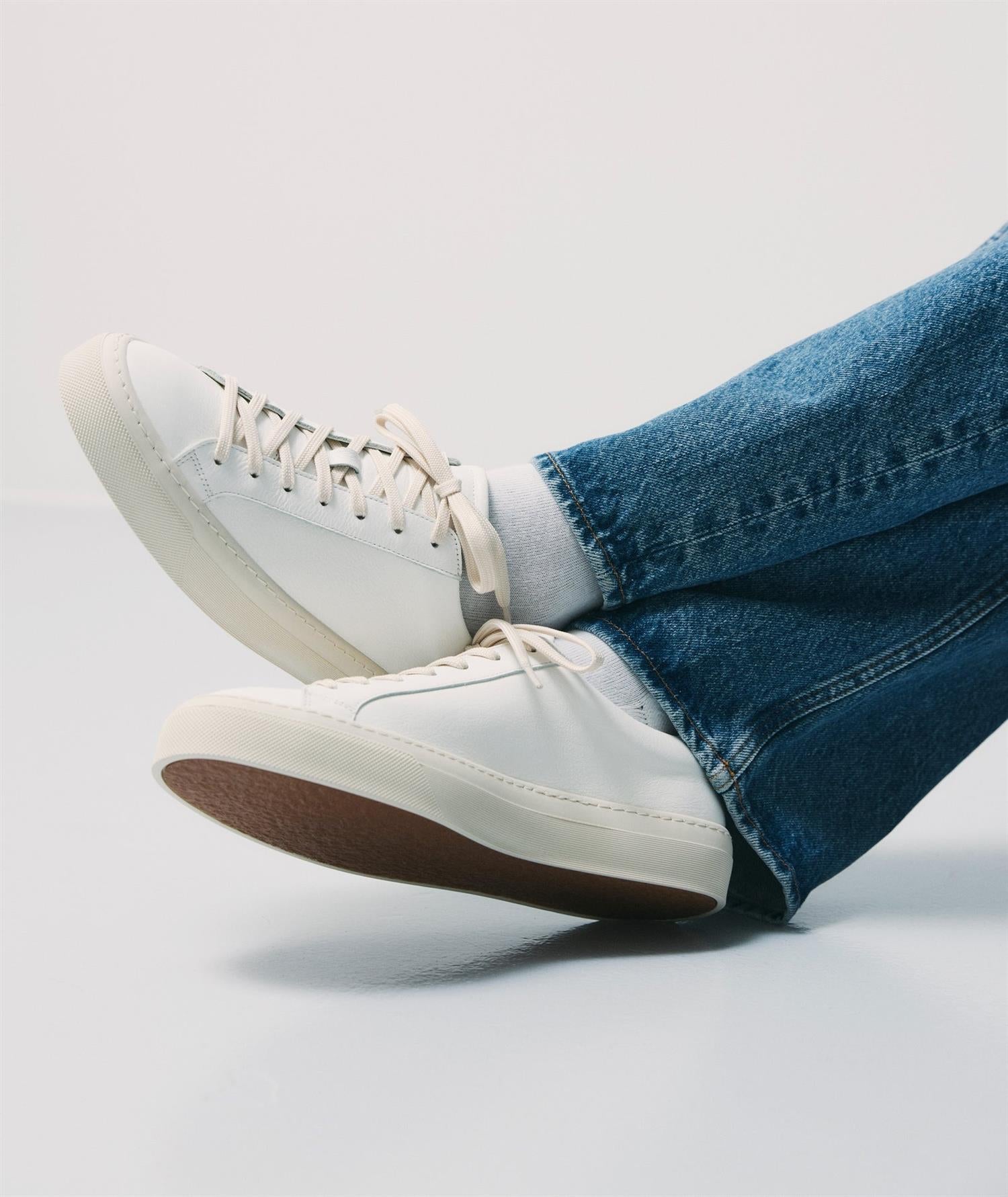 Garment Project Kit - White Soft Leather Sko Hvit