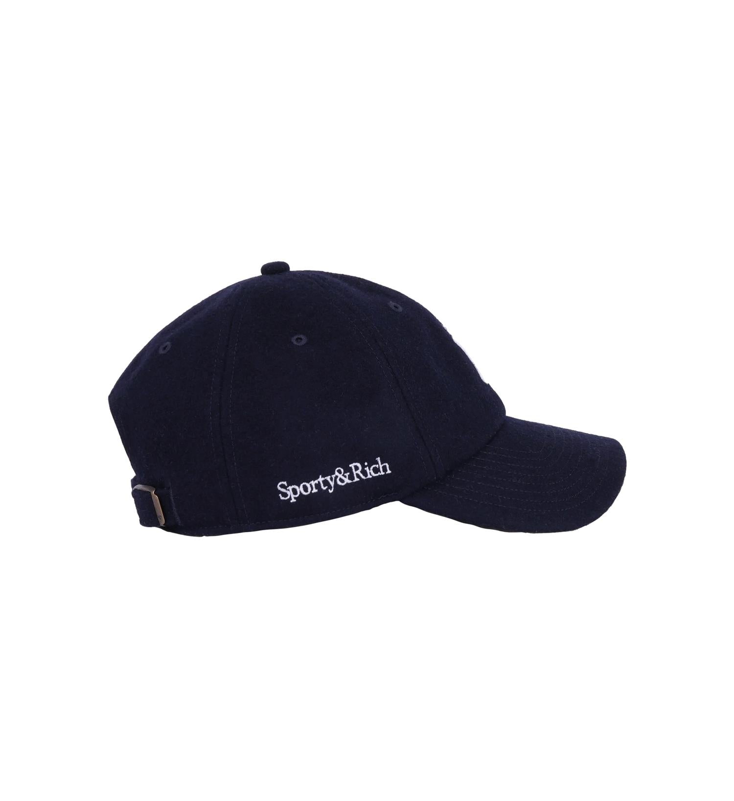 Sporty & Rich Yankees Serif Wool Hat Caps Navy - modostore.no