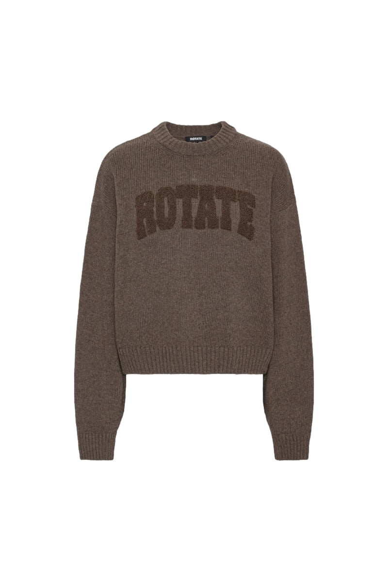 ROTATE Crewneck Sweater Genser Brun