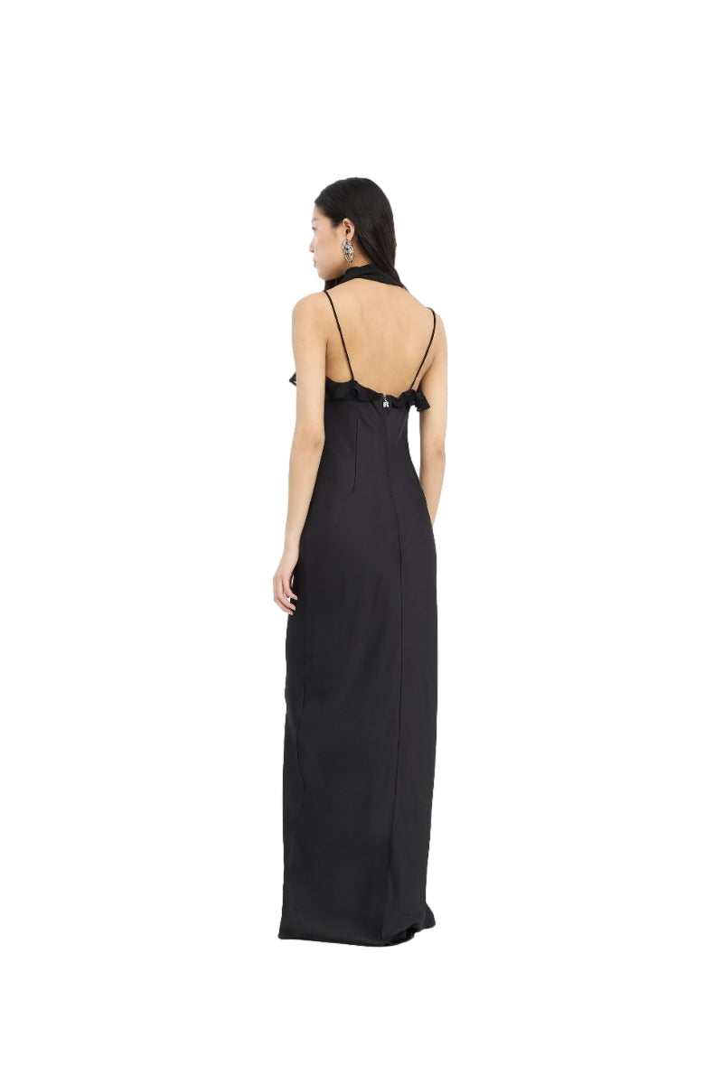 ROTATE V-Neck Slip Dress Kjole Sort
