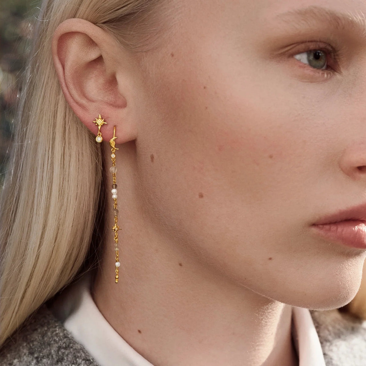Maanesten Asya Earrings Øredobber Gull