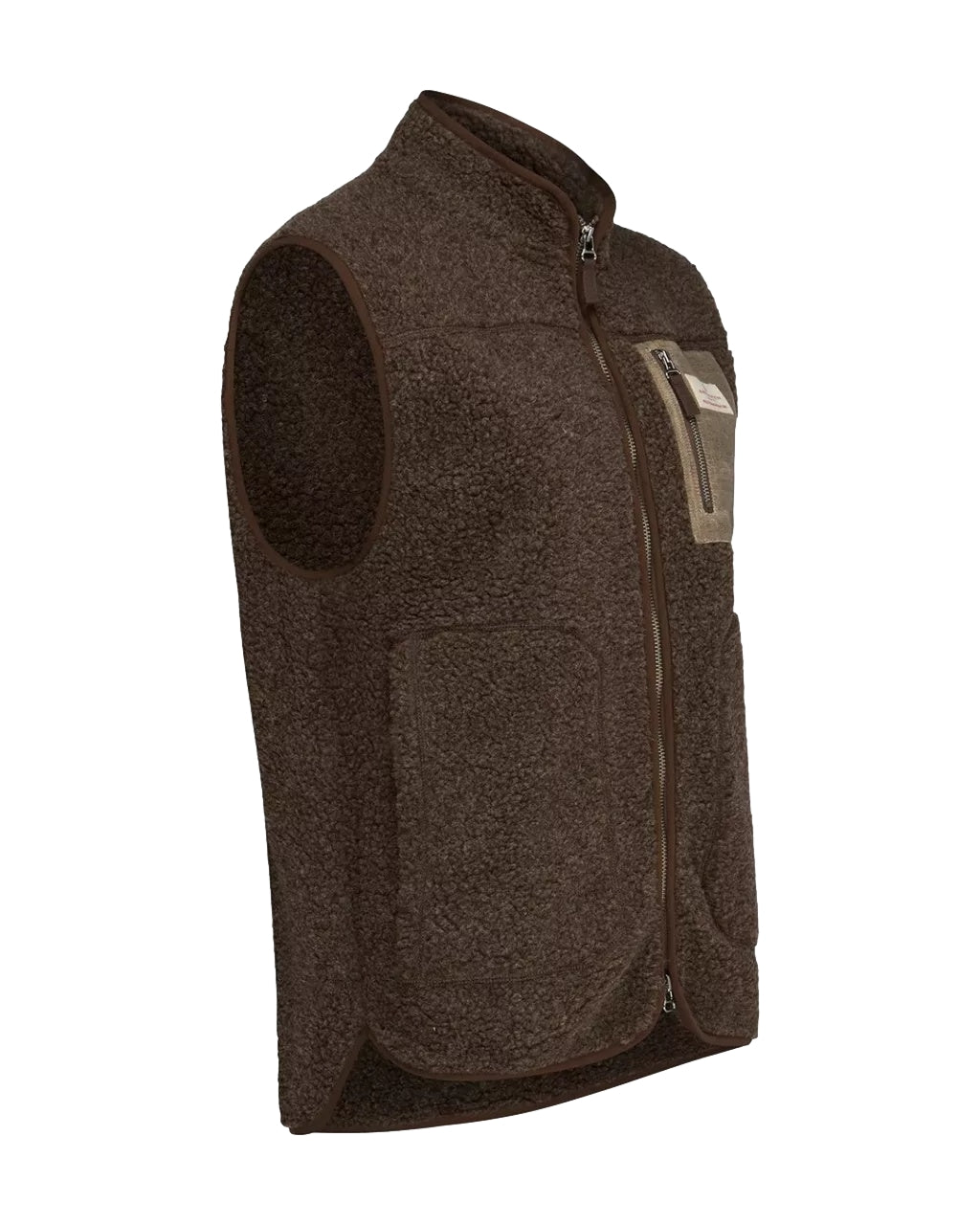 Amundsen Heroes Wool Fleece Vest Womens Vest Mørkebrun