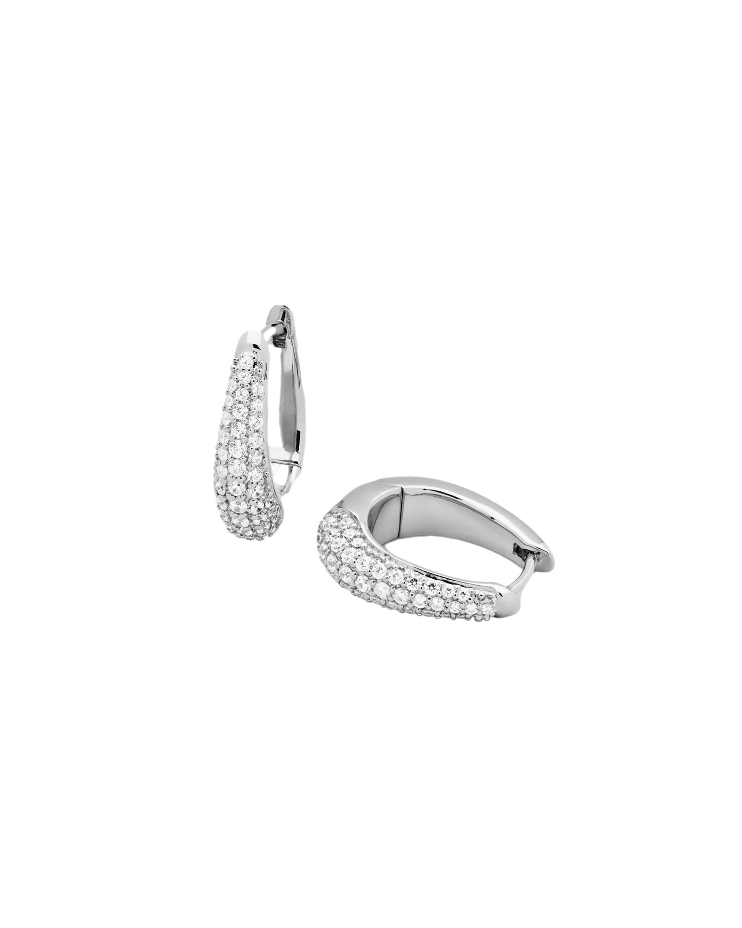 Tom Wood Jewellery Liz Hoop Pave Øredobber Sølv - modostore.no