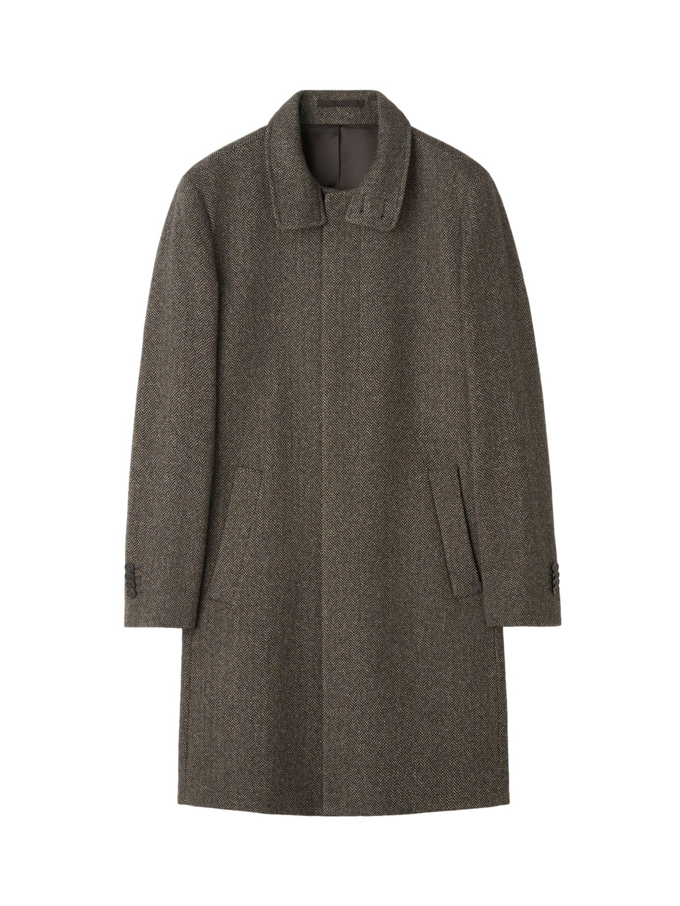 Tiger of Sweden Aleric Funnel Coat Brown Jakke Brun Mønster