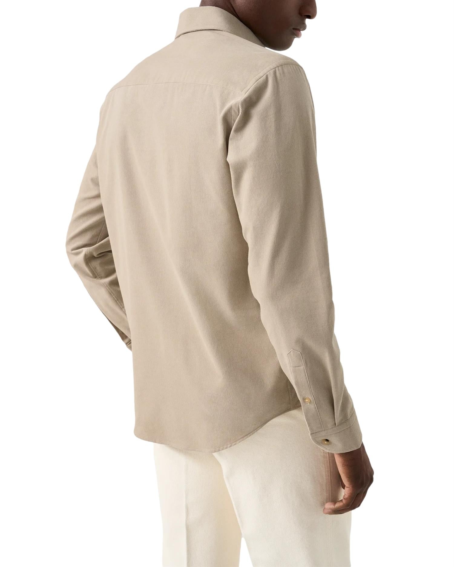 Eton Solid Corduroy Shirt Skjorte Lys Brun