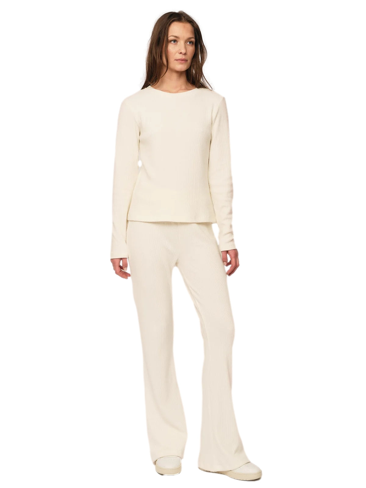 Once Untold Daniela Rib Trouser Bukse Off-White - modostore.no