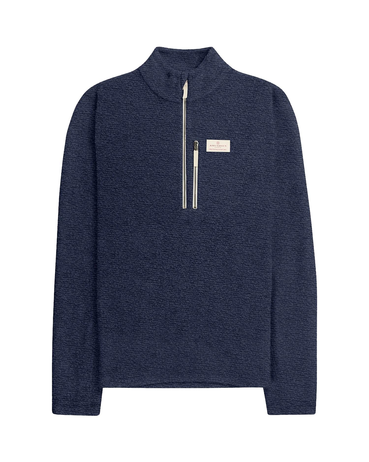 Amundsen Hut Halfzip Mens Genser Mørkeblå