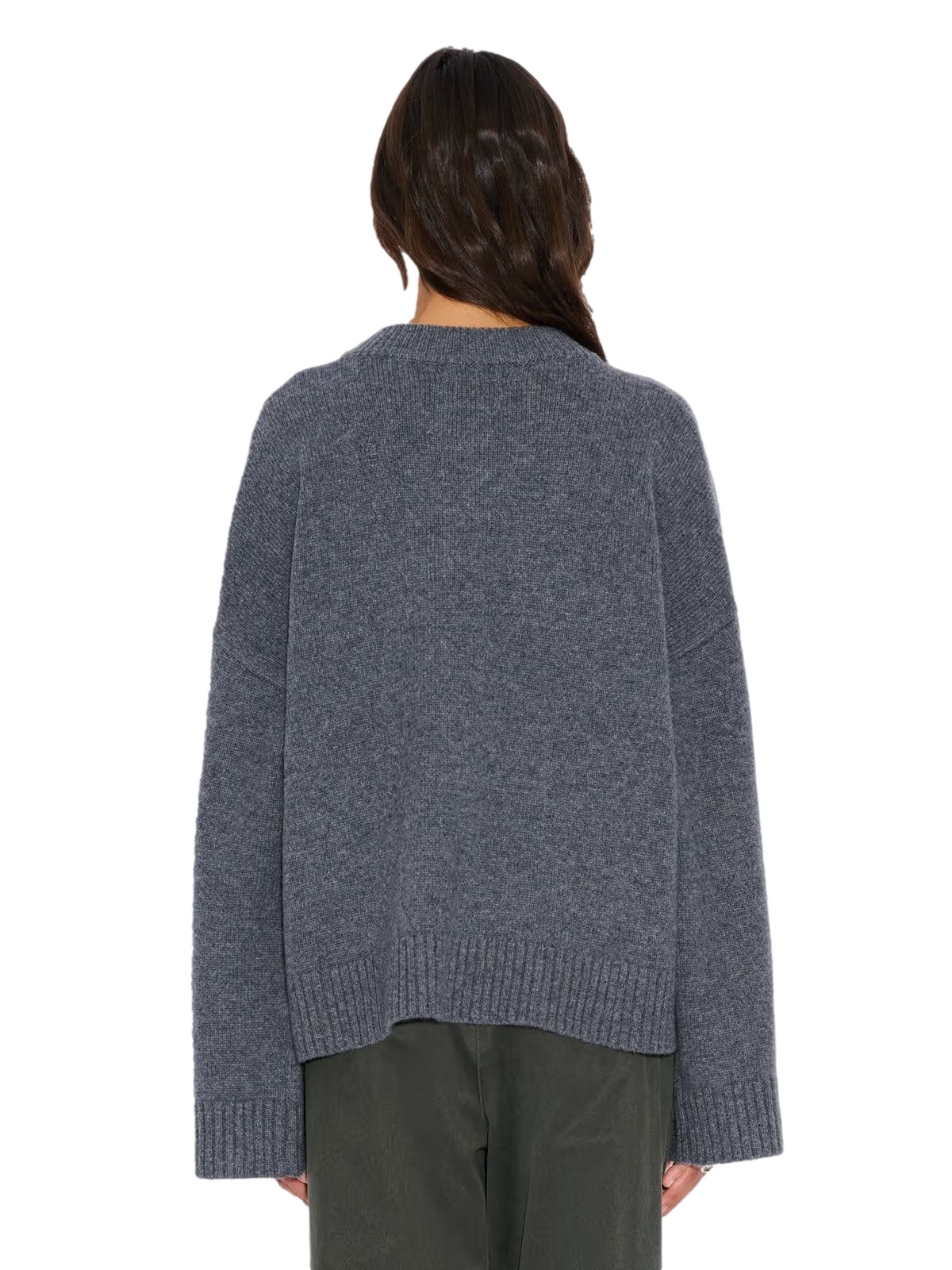 Holzweiler W Wool Wide Cardigan Cardigan Mørk Blå Melert