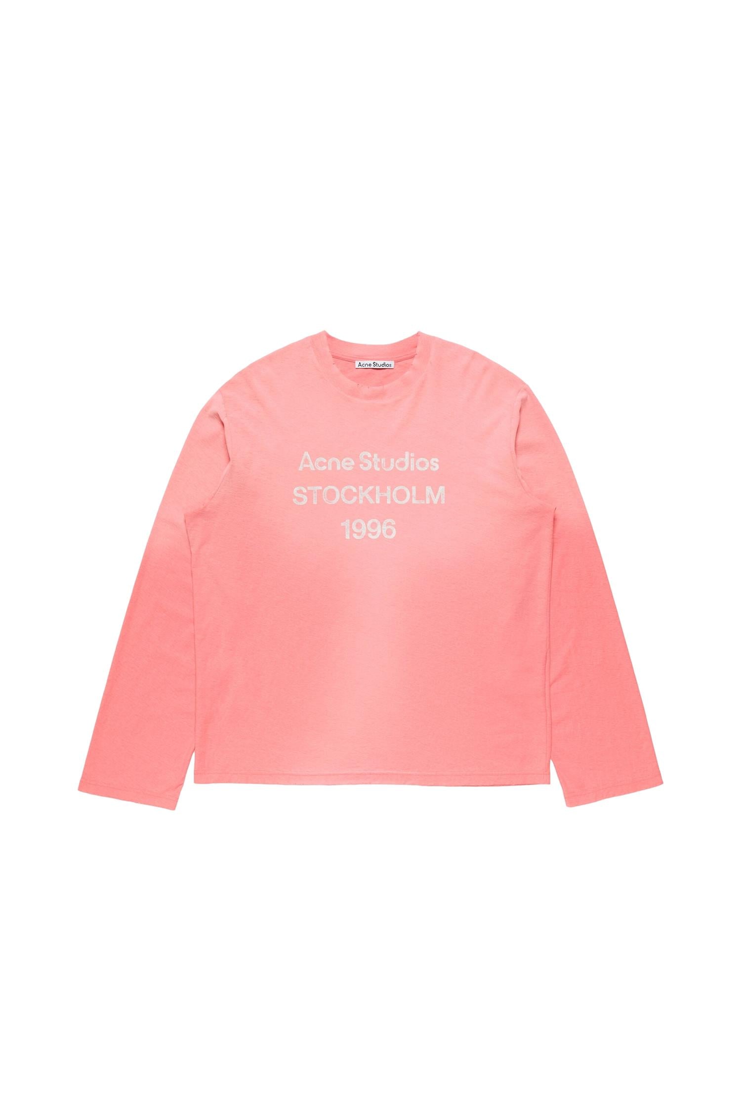Acne Sprayed 1996 Logo T-Shirt Genser Lys Rosa
