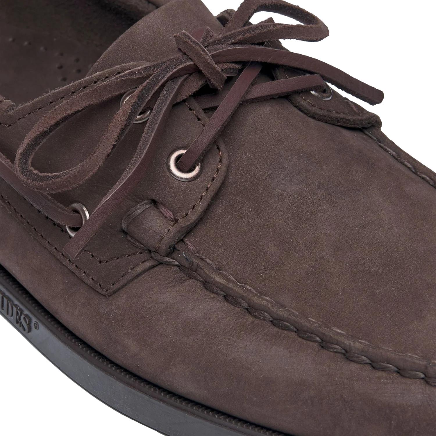 Sebago Docksides Portland Nubuck Total Brown Chocolate Sko Brun - modostore.no