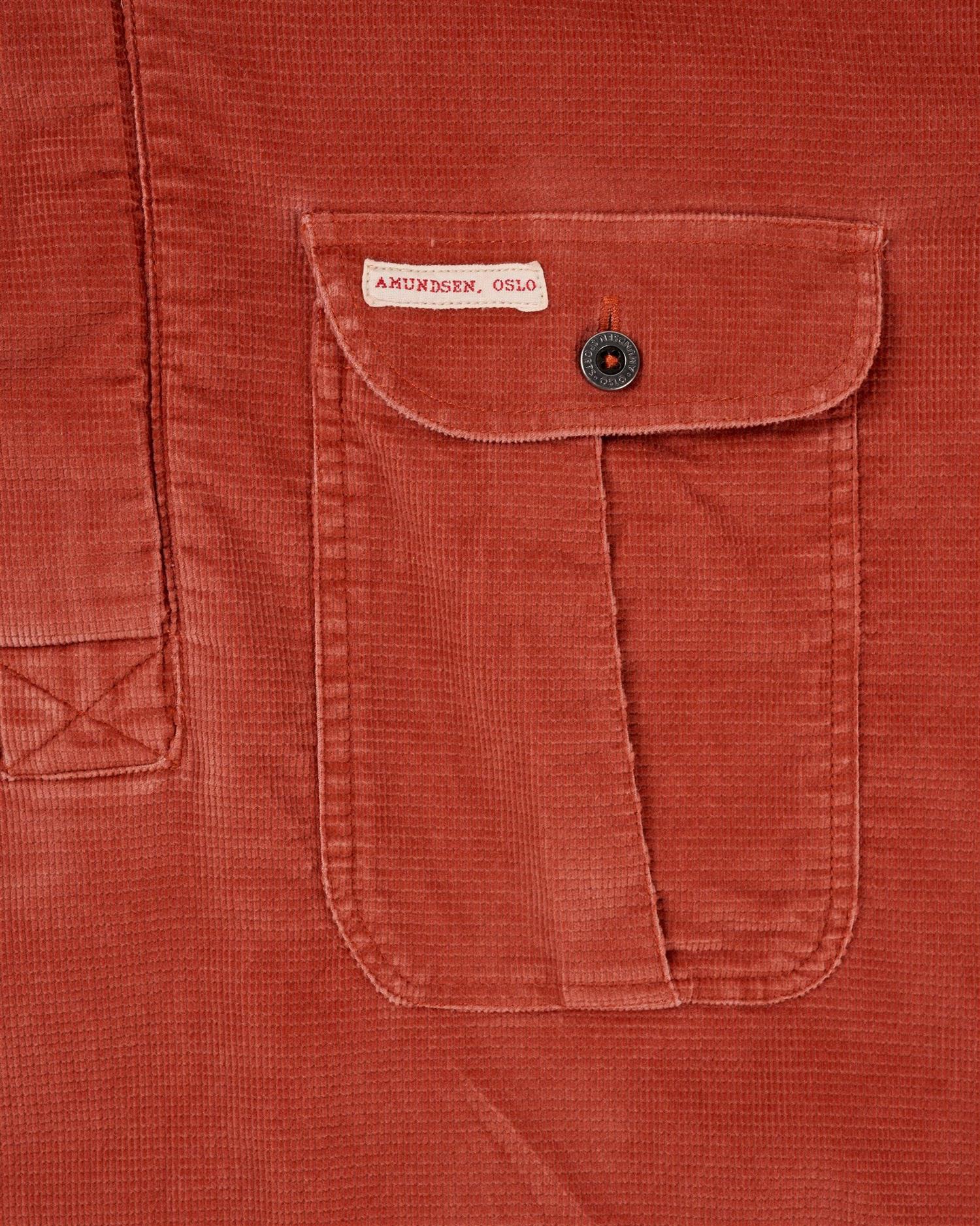 Amundsen Ranger Velvet Half-Zip Shirt Mens Skjorte Rød