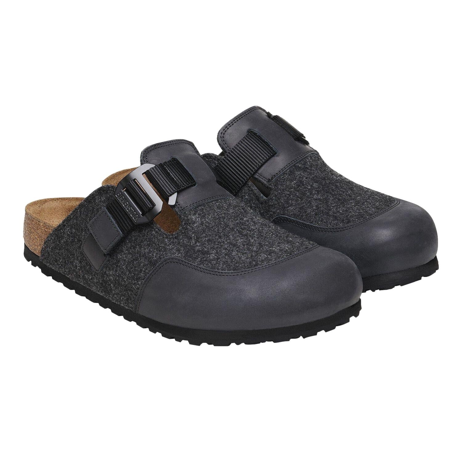 Birkenstock Boston Nova Felt Sko Mørkegrå - modostore.no